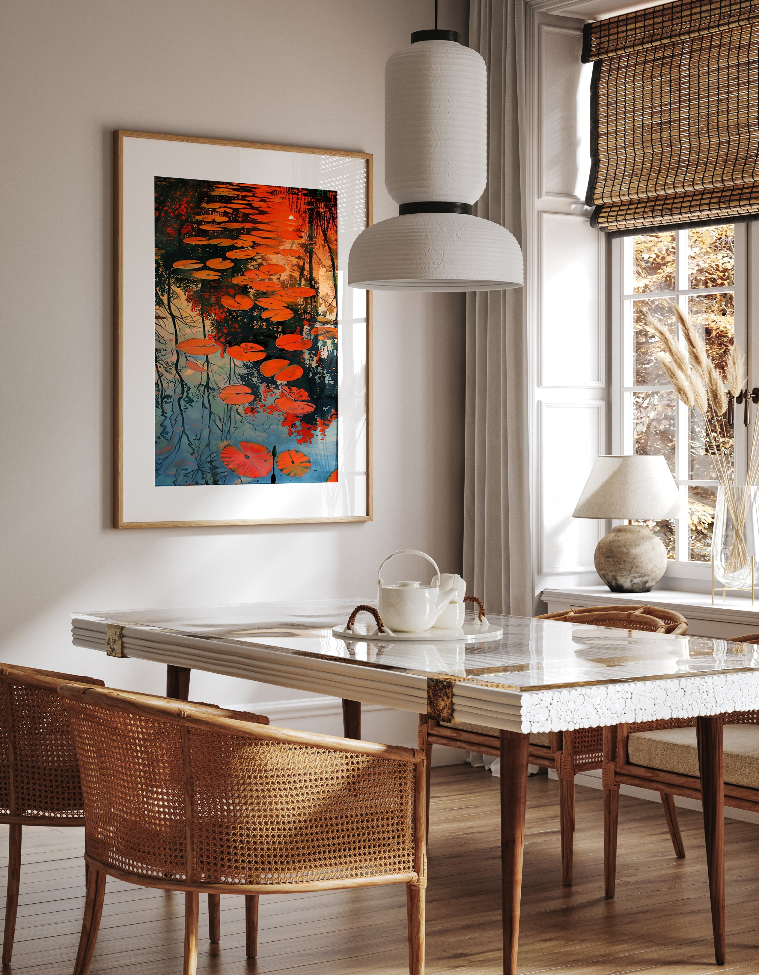 Sunset Water Lilies Print