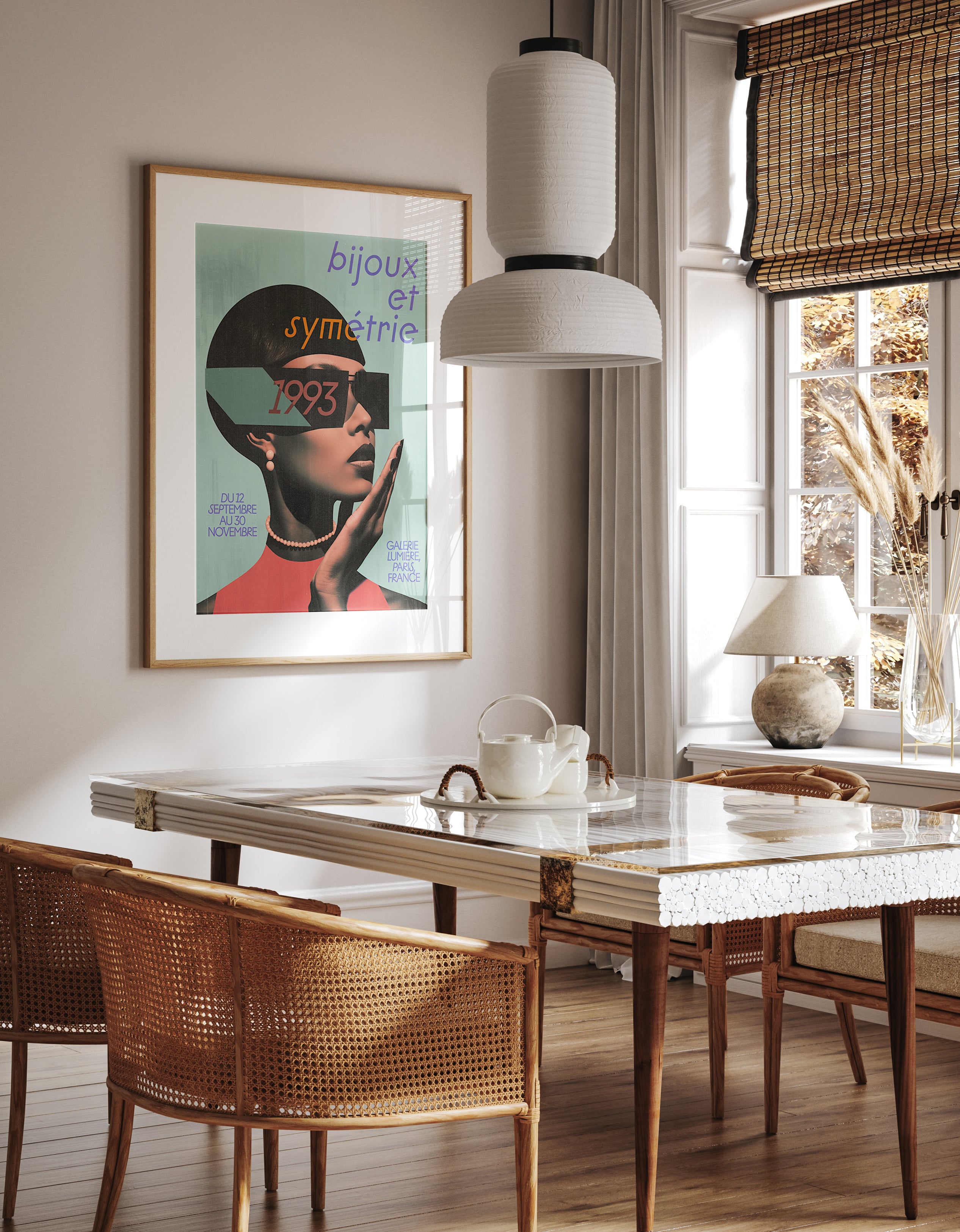 Retro Fashion Symmetry Aesthetic Art Print