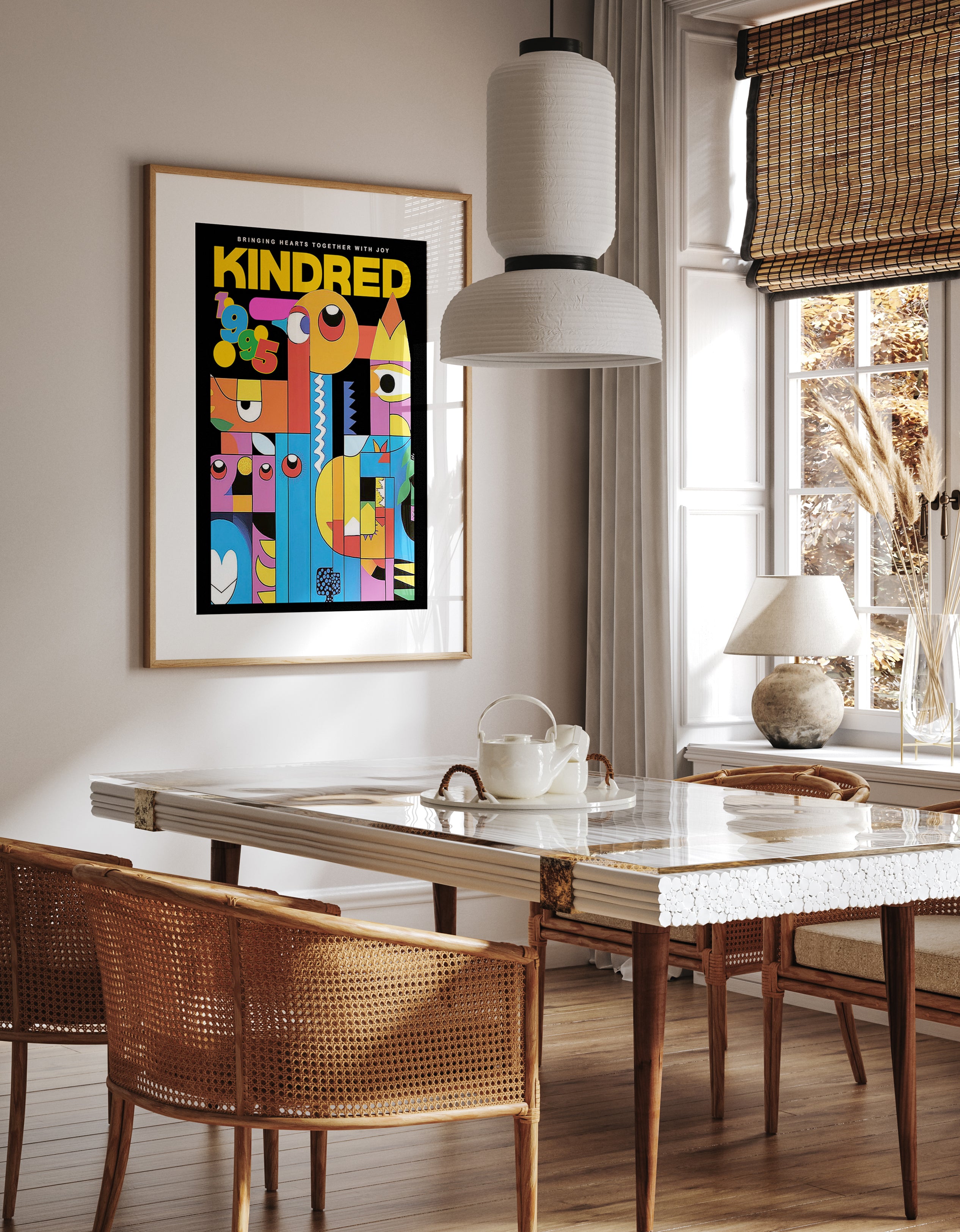 Abstract Geometric Colorful Modern Art Print