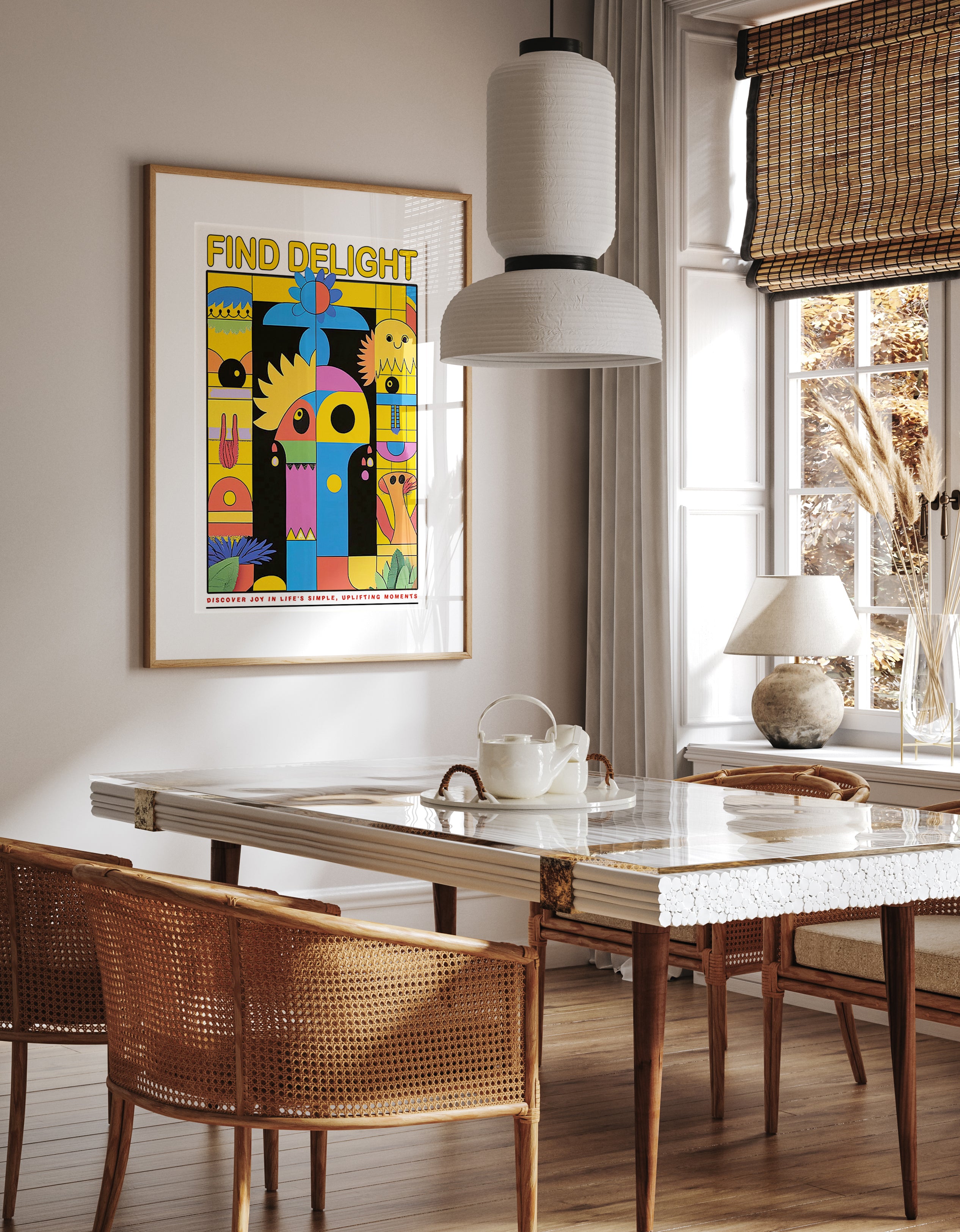 Abstract Colorful Joyful Expressionism Art Print