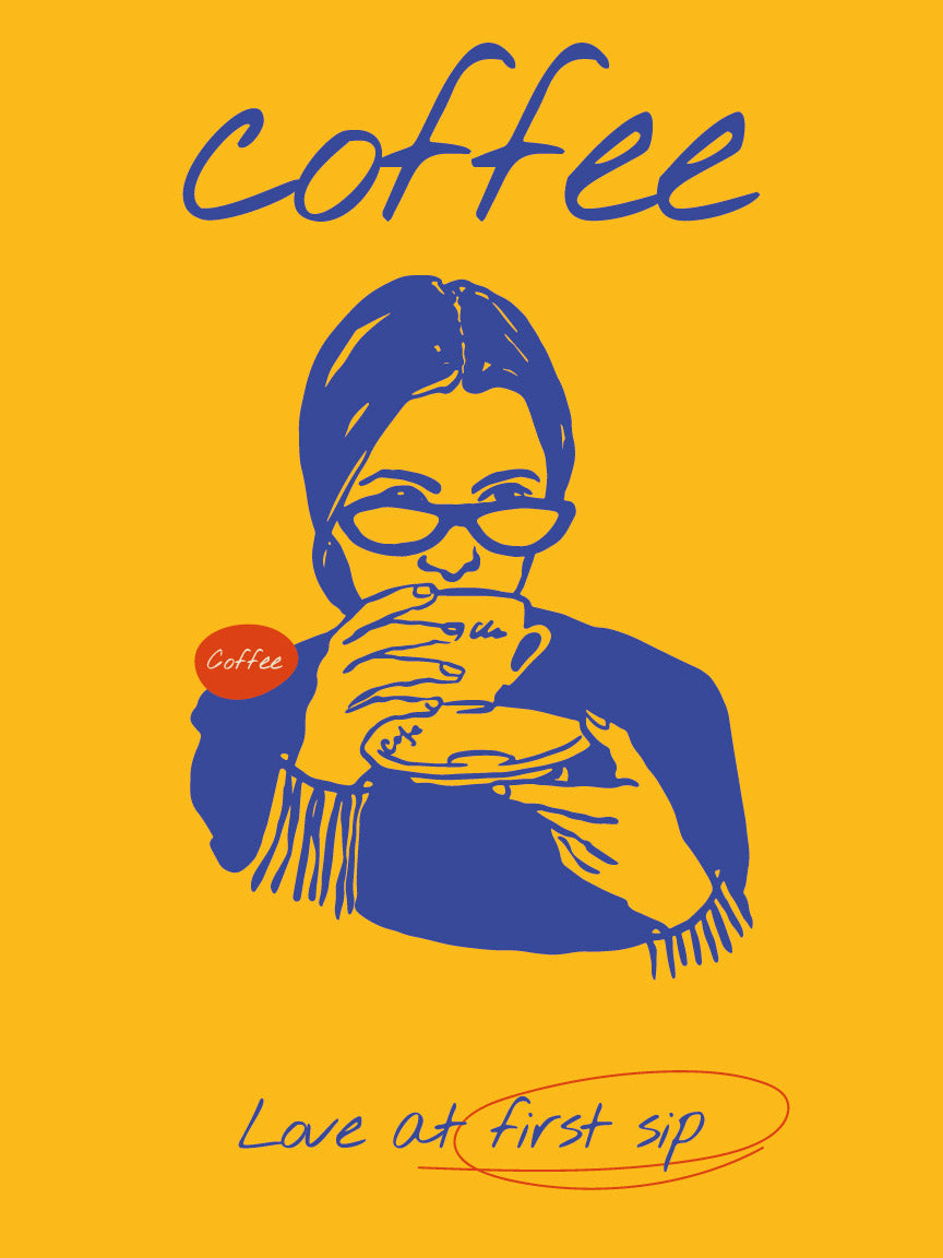 Impression d'art sur le café