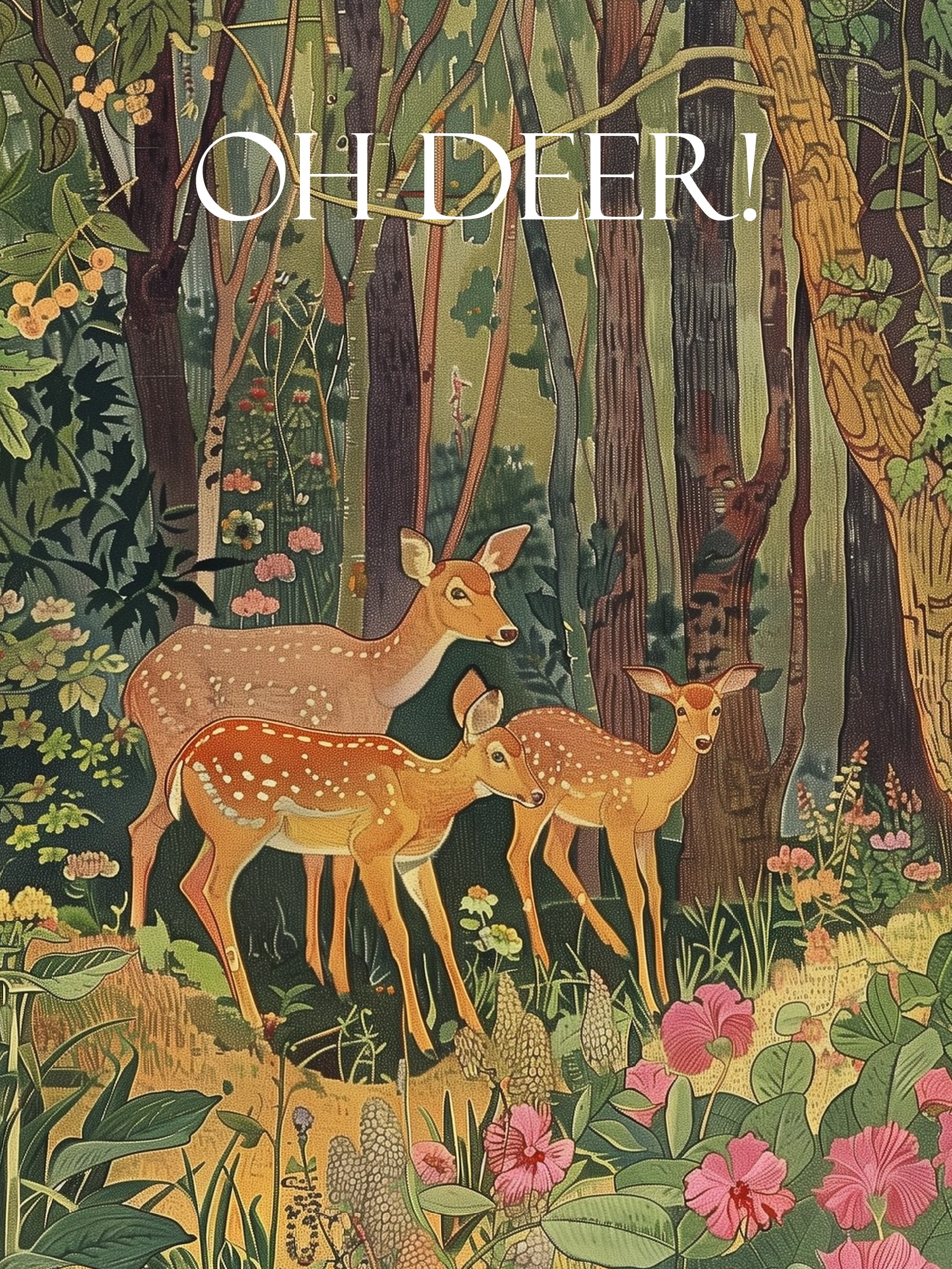Enchanted Forest Deer Print