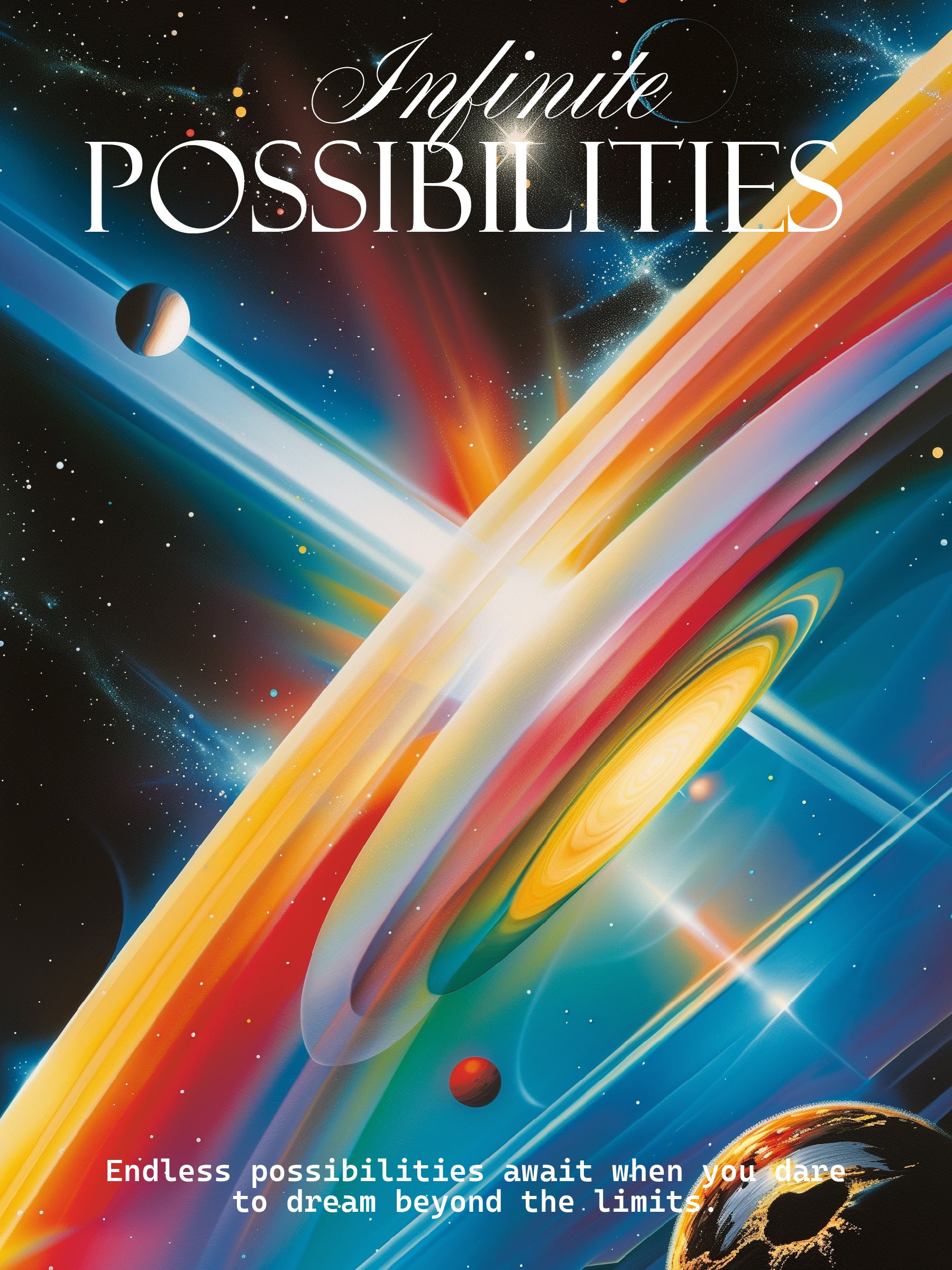 Infinite Possibilities Cosmic Universe Visionary Art Print