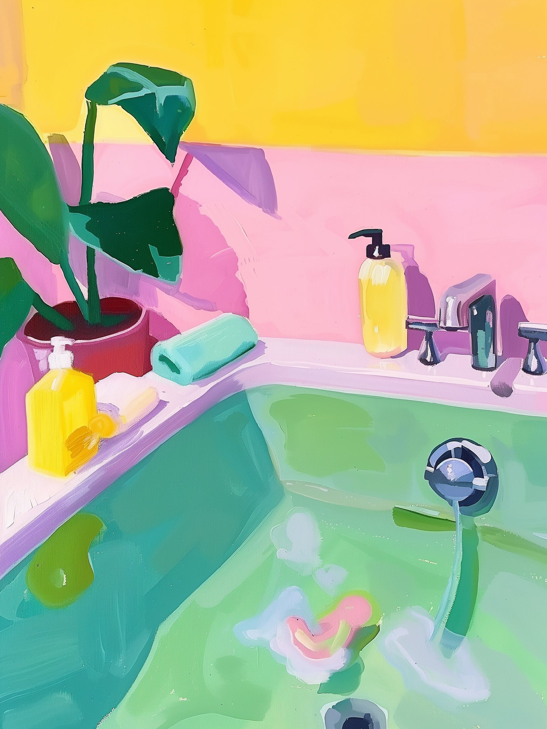 Pastel Relaxation Bath Art Print
