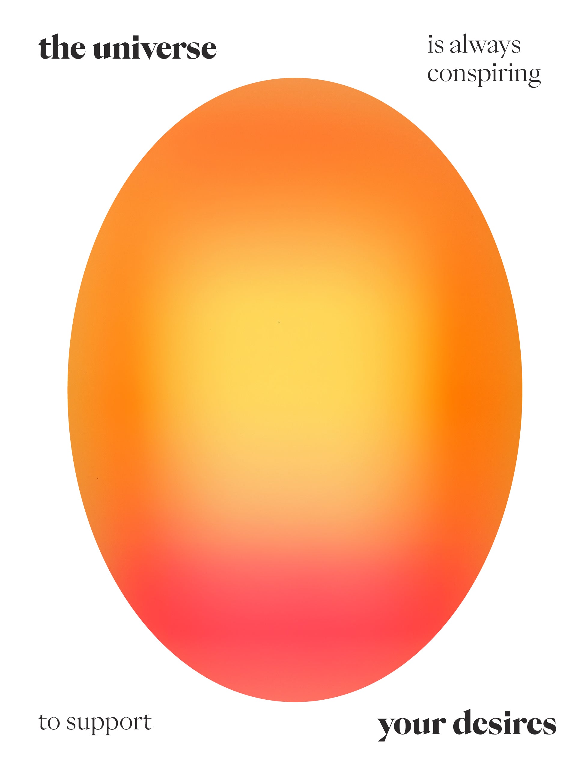 The Universe Quote Poster – Minimalist Gradient Wall Art