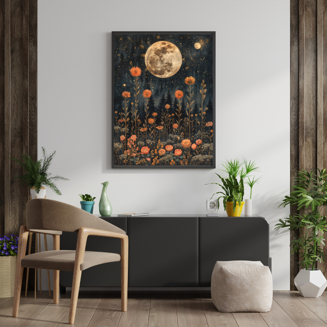 Full Moon Forest Bloom Print