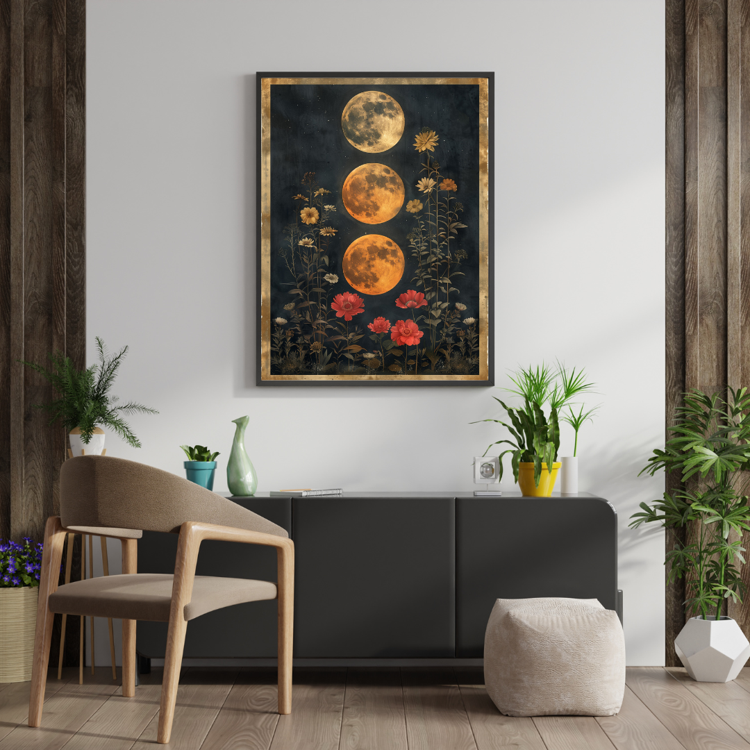 Phases of Moonlit Bloom Print