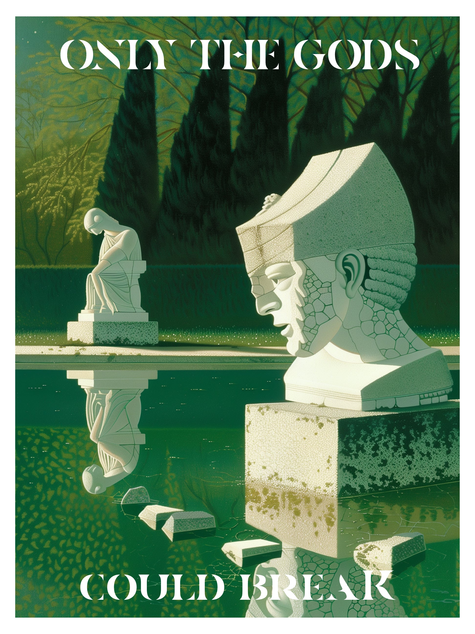Classical Sculptures Reflected Quote Art Print