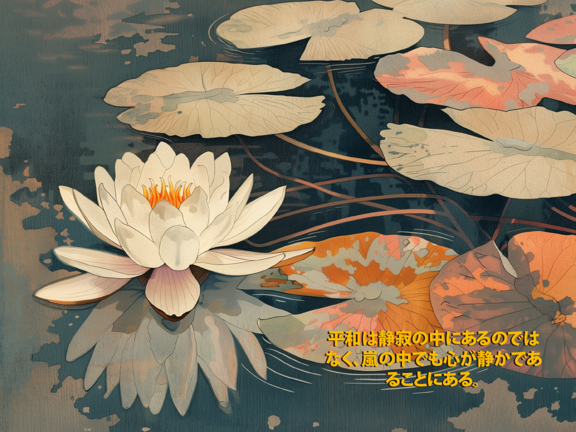 Sérénité dans l'étang aux lotus
