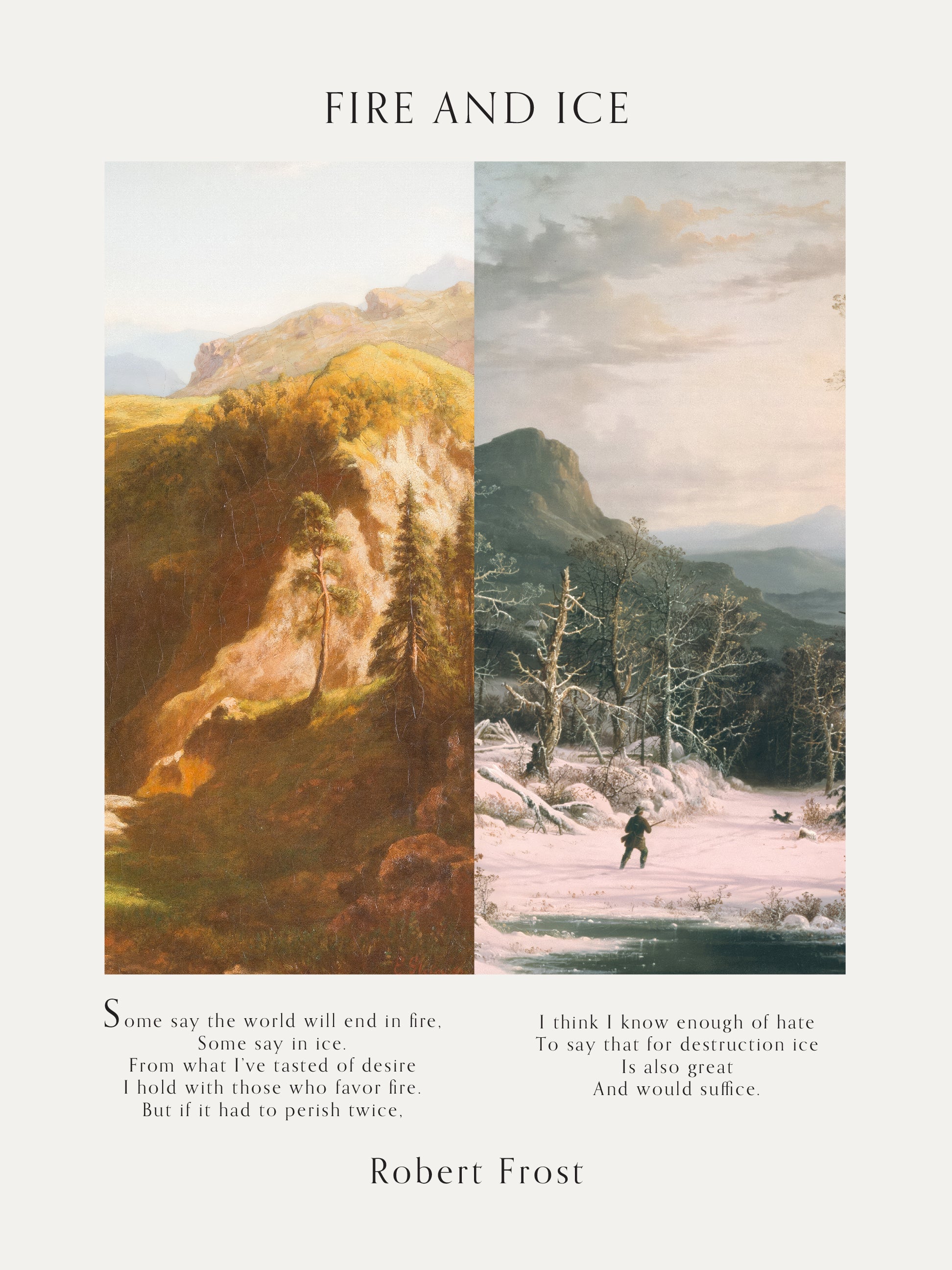 Feu et glace de Robert Frost - Dual Nature Art