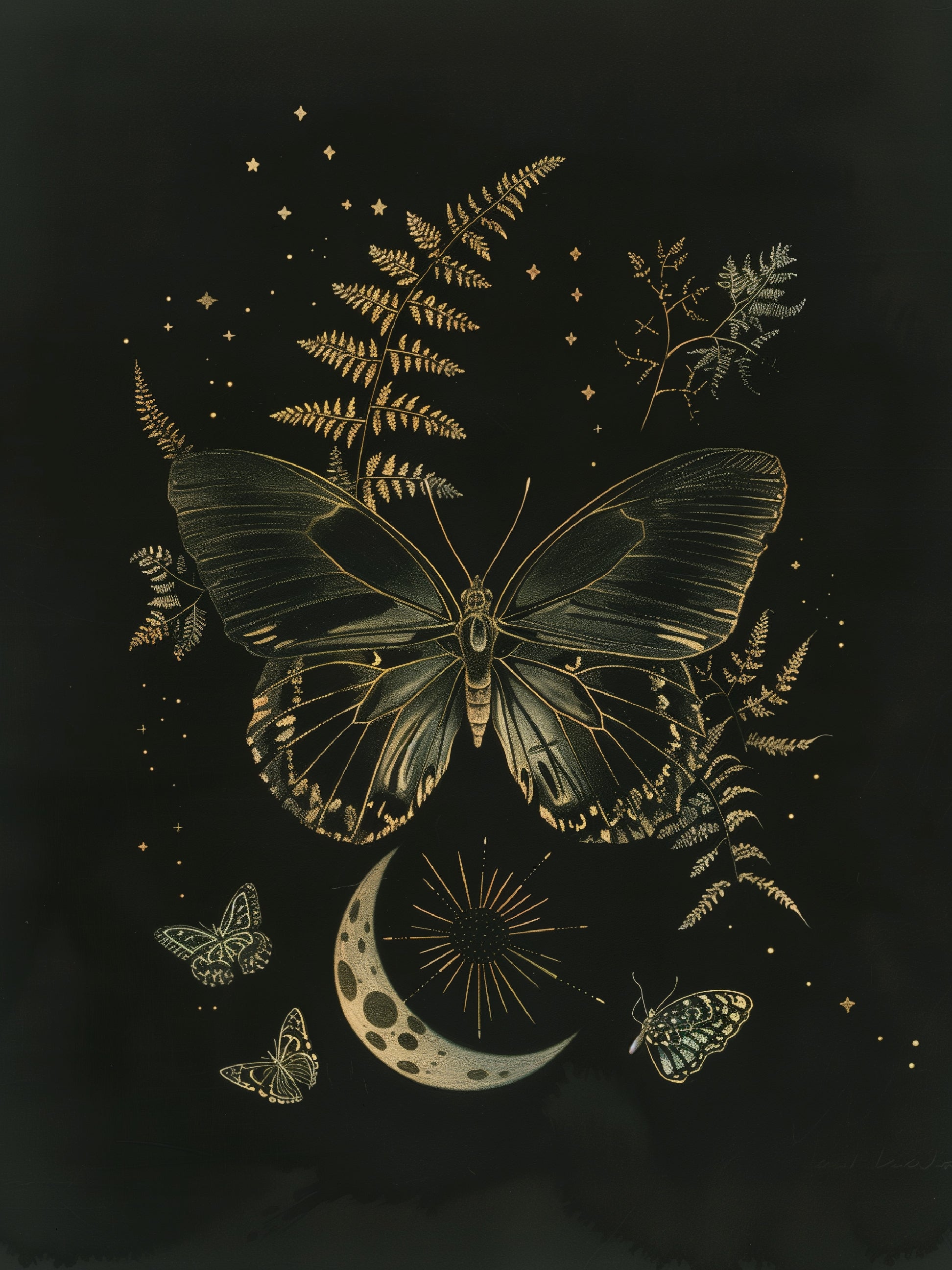 Mystical Butterfly and Lunar Glow Print