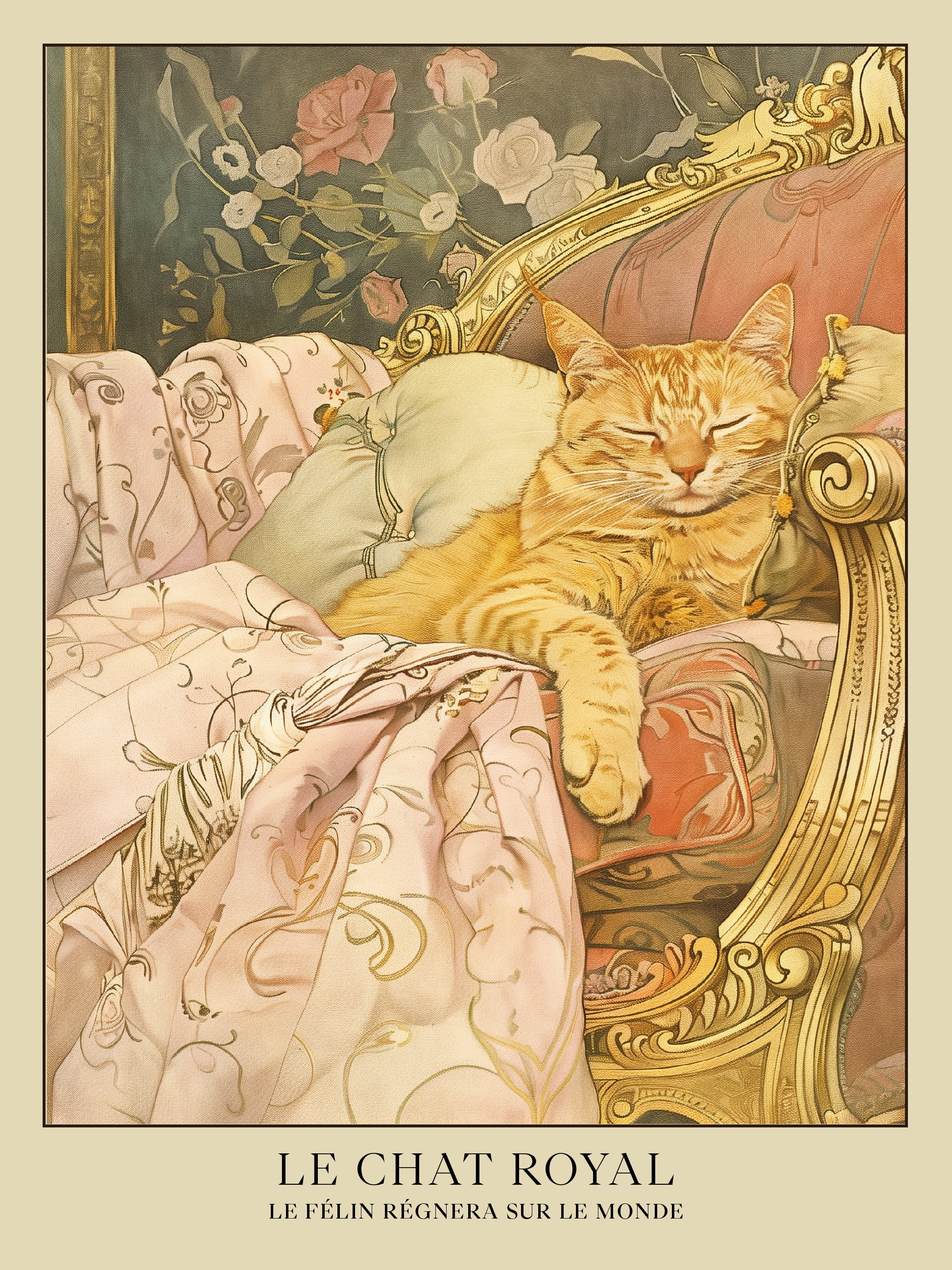 Affiche d'art mural de chat - Le Chat Royal Print