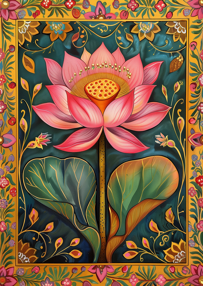 Ornate Lotus Flower Print
