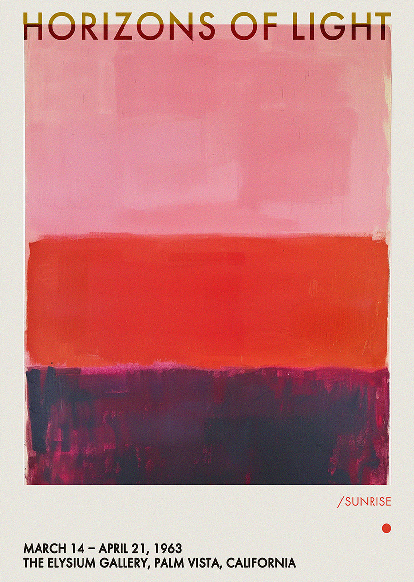 Horizons Of Light Abstract Sunrise Color Print
