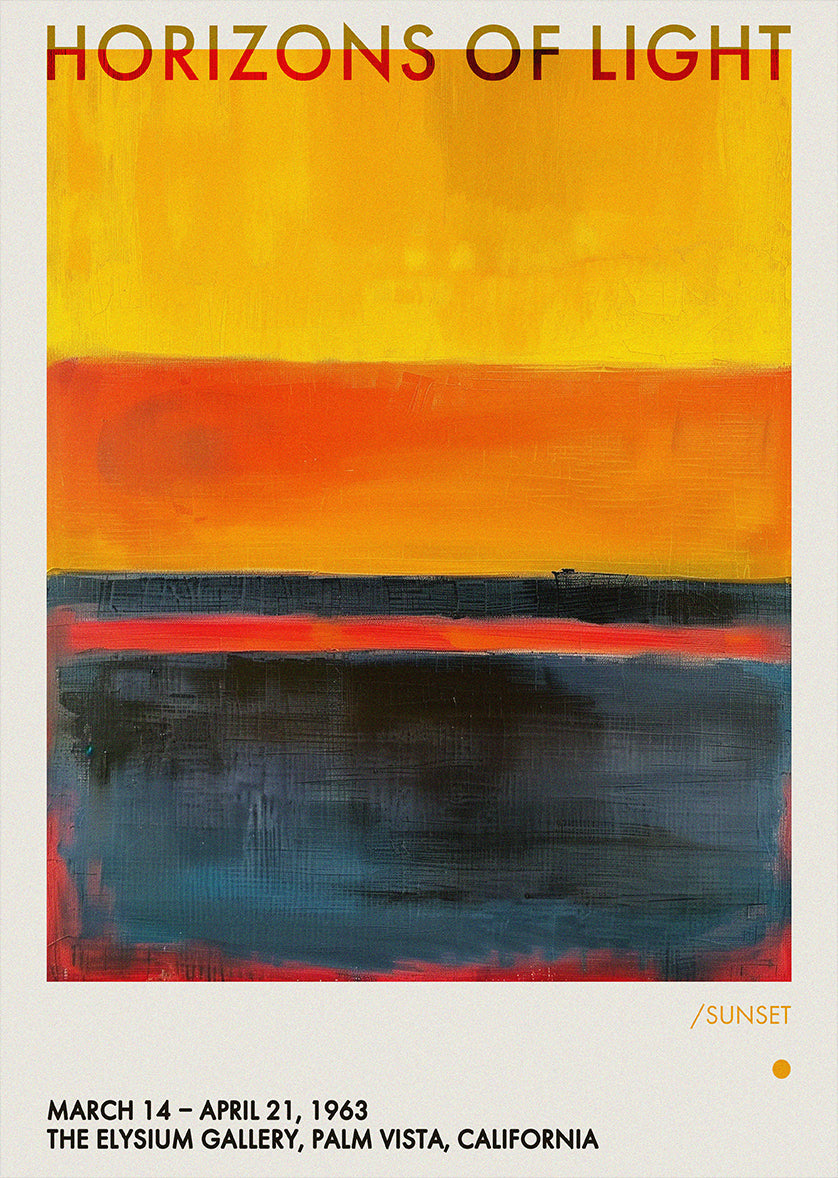 Horizons Of Light Abstract Sunset Tones Print
