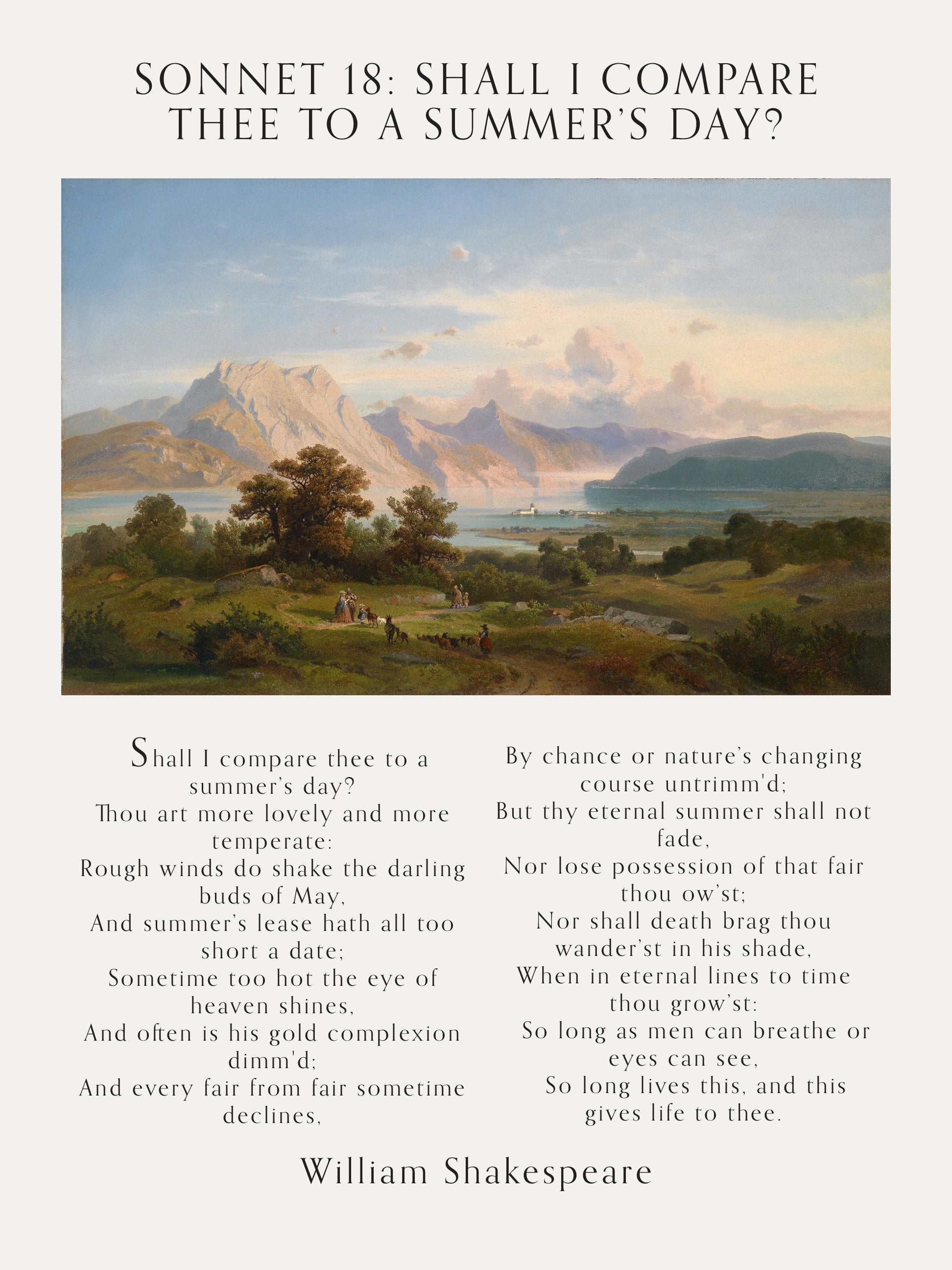 Sonnet 18 by William Shakespeare