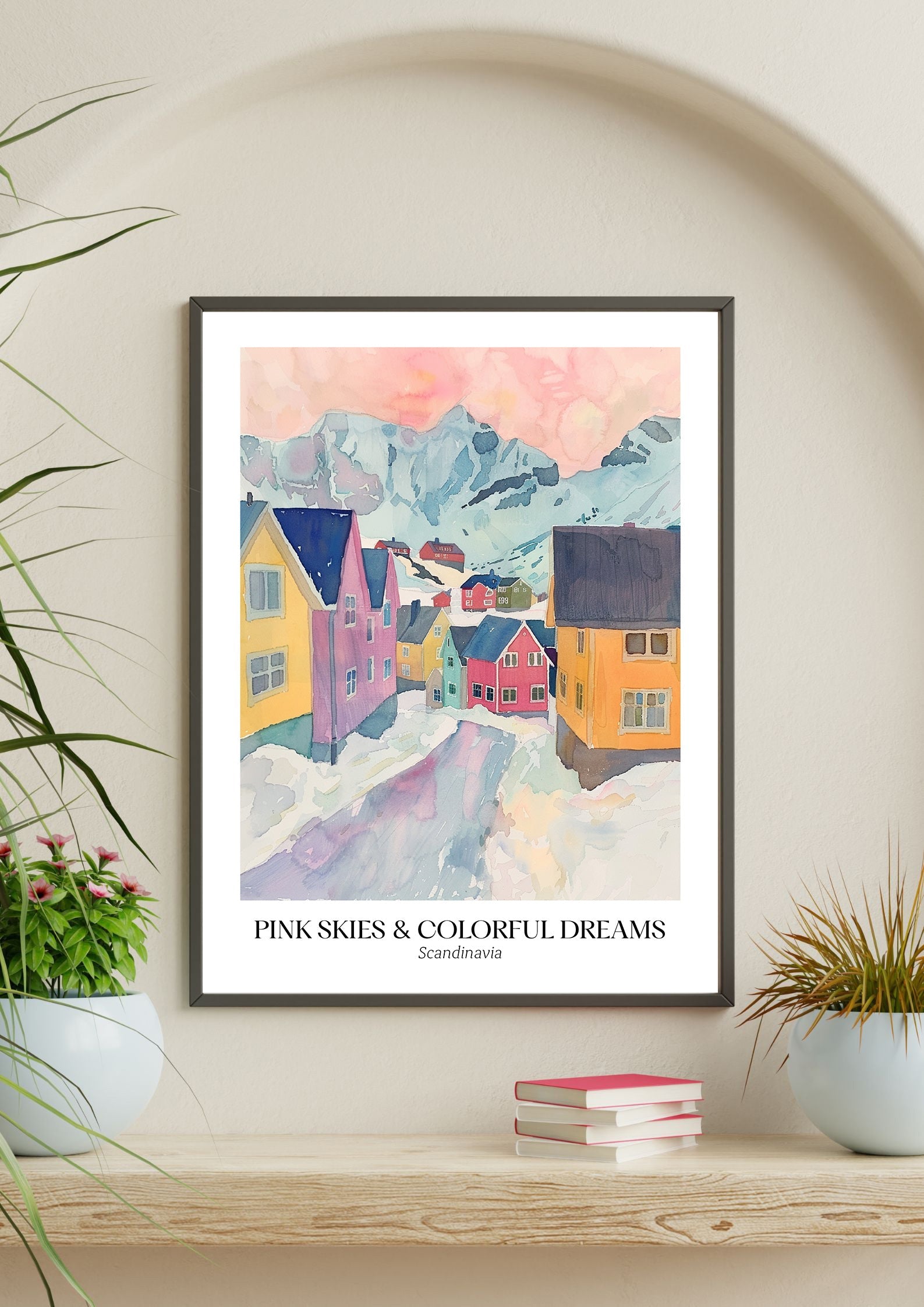 Rosa Himmel & bunte Träume Druck