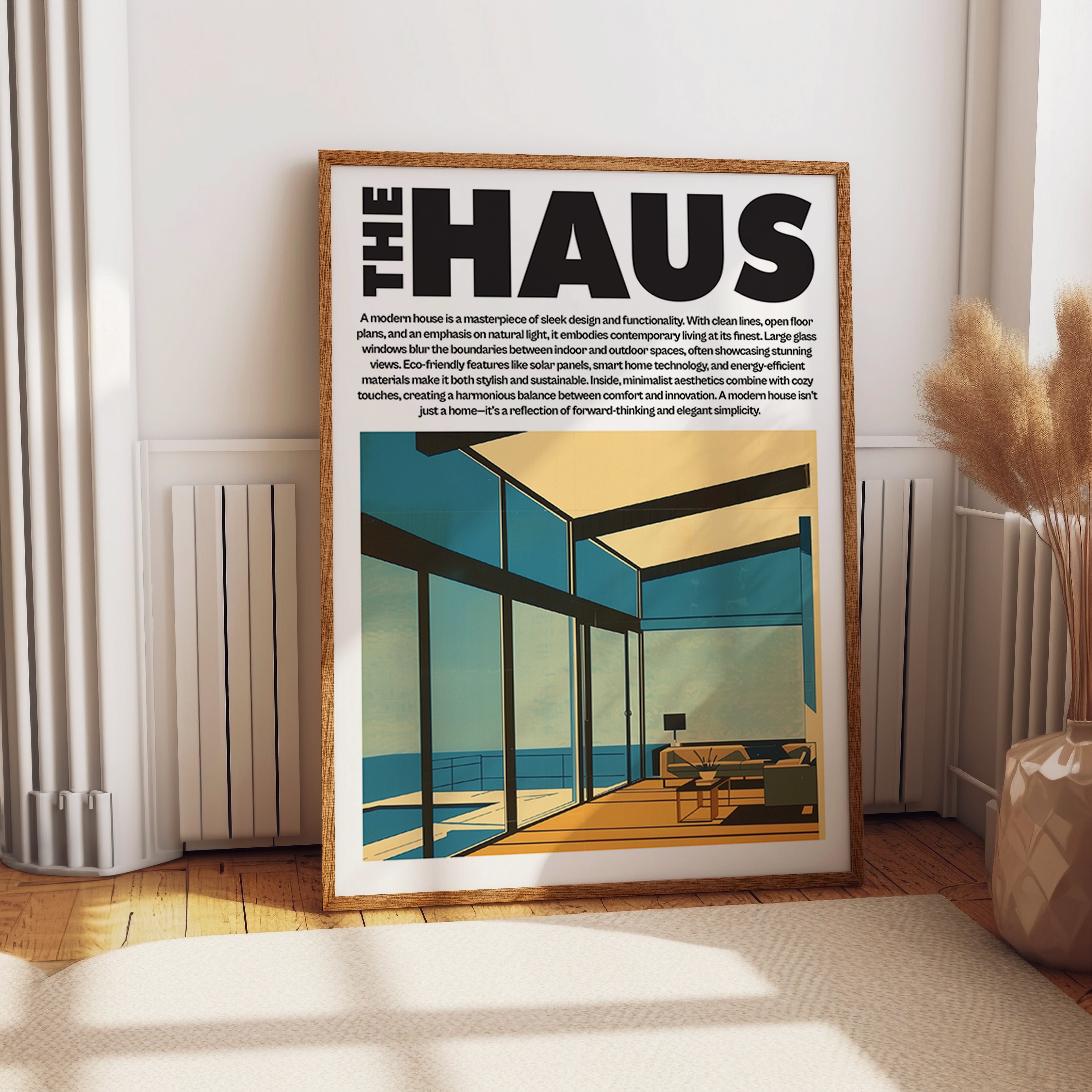 Sleek Modern Oceanview Interior Art Print