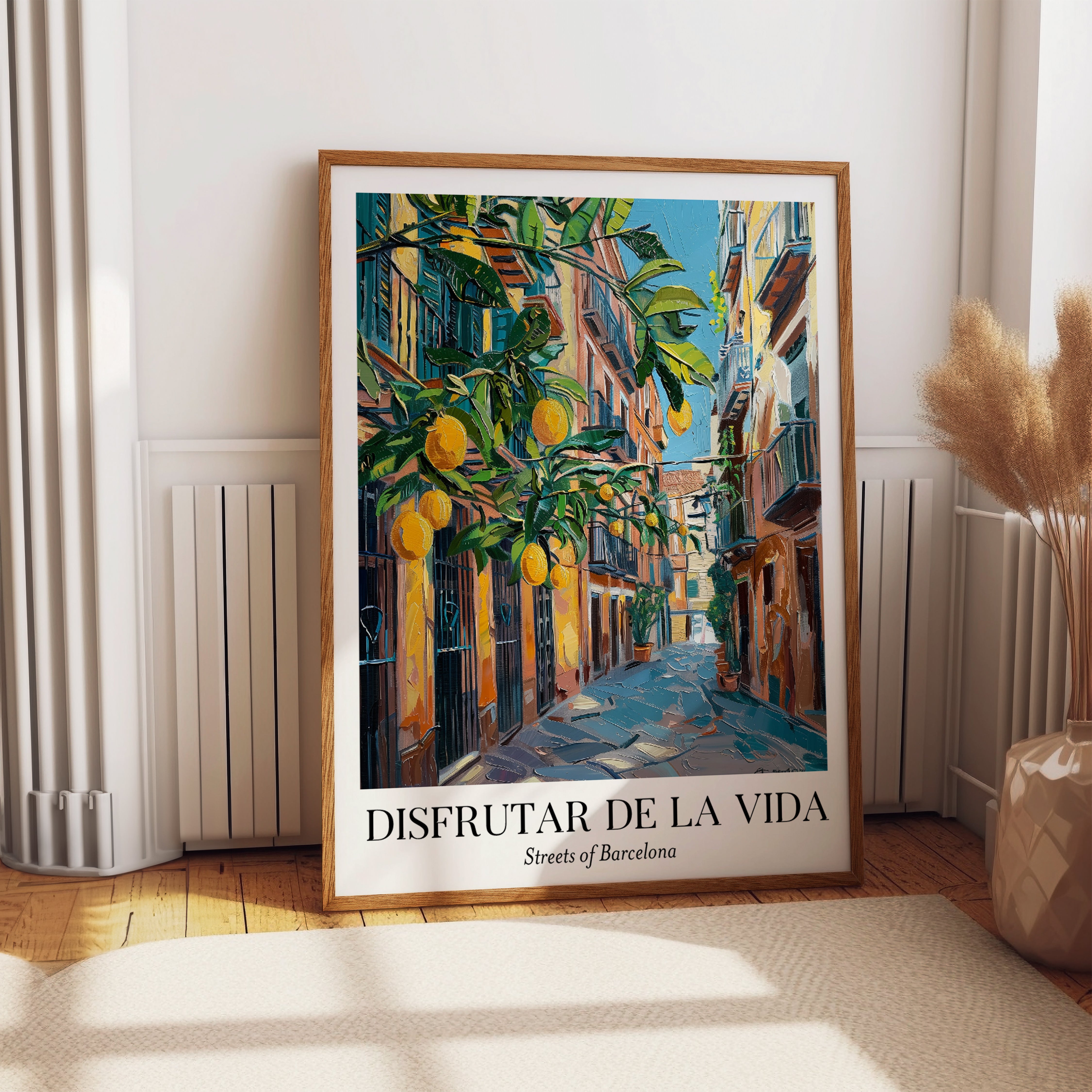 Barcelona Streets and Citrus Art