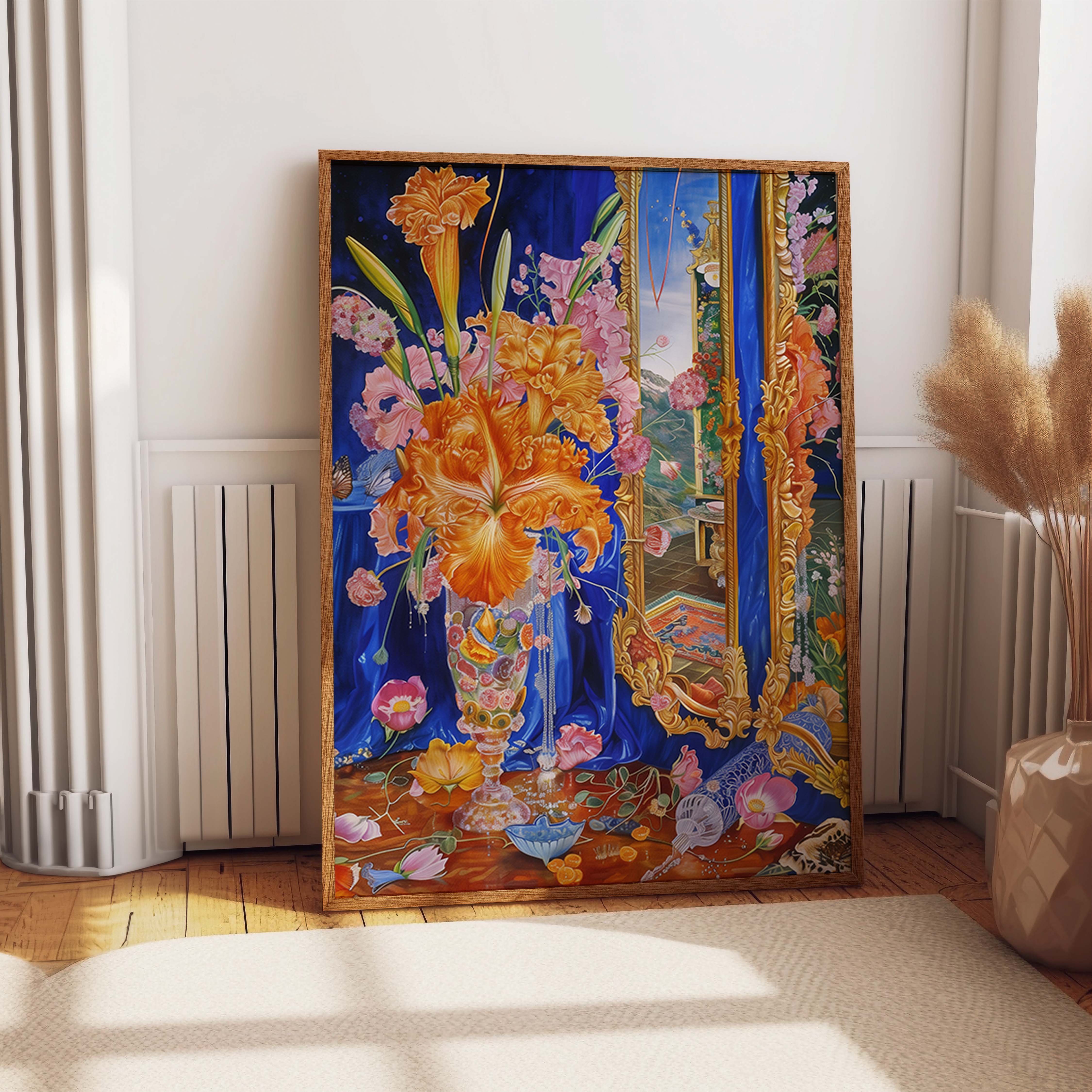 Opulent Floral Still Life Vibrant Baroque Print