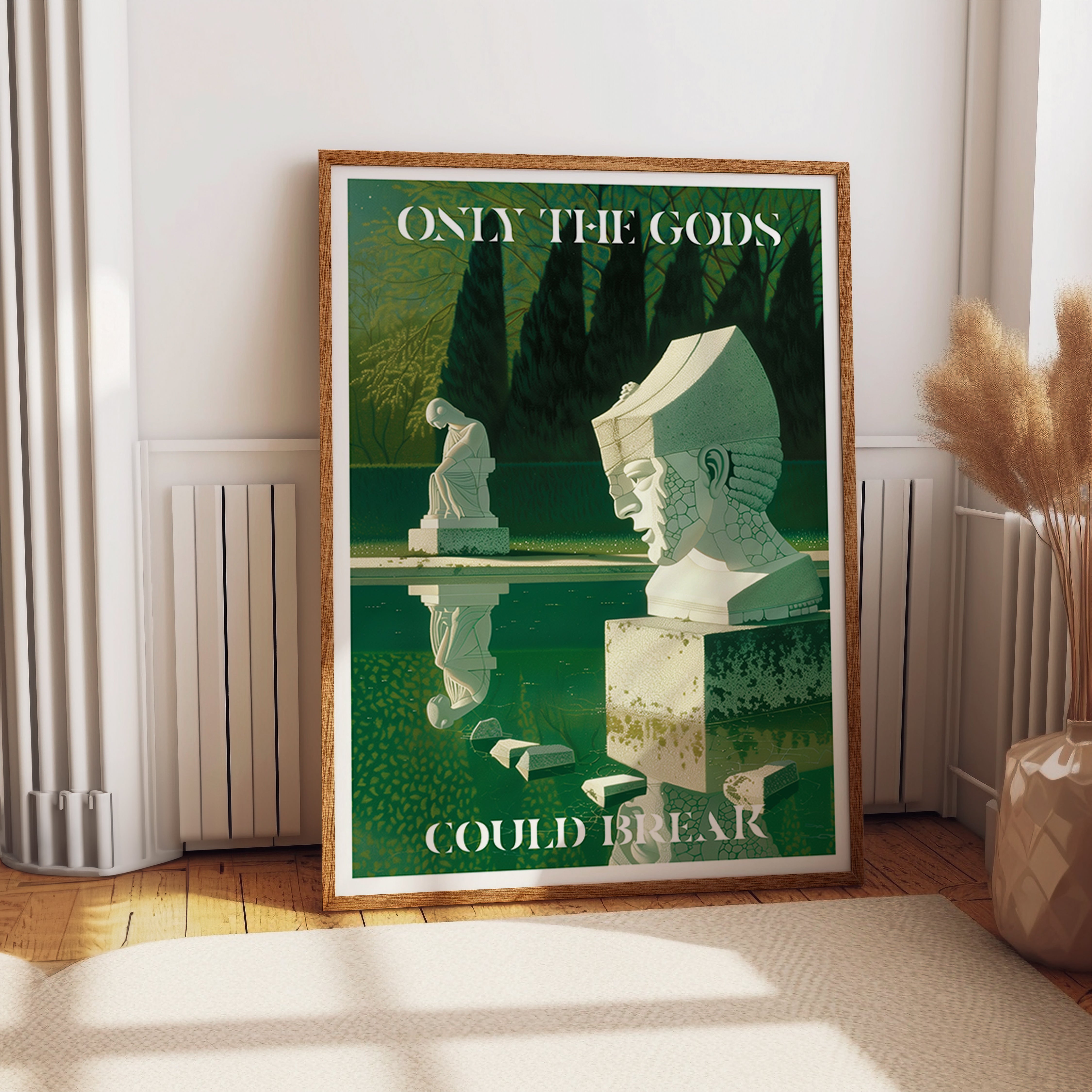 Classical Sculptures Reflected Quote Art Print