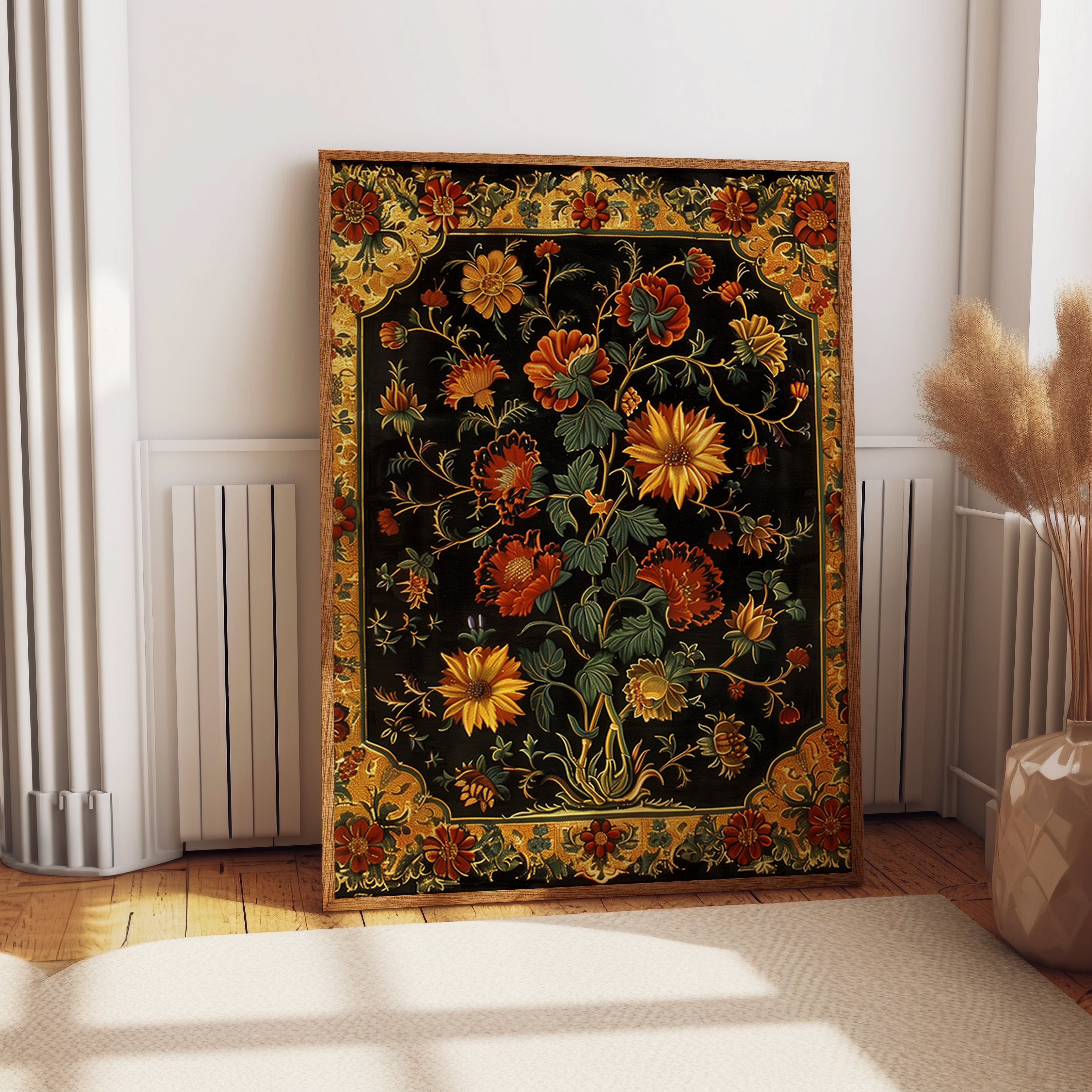 Baroque Floral Tapestry Art Print