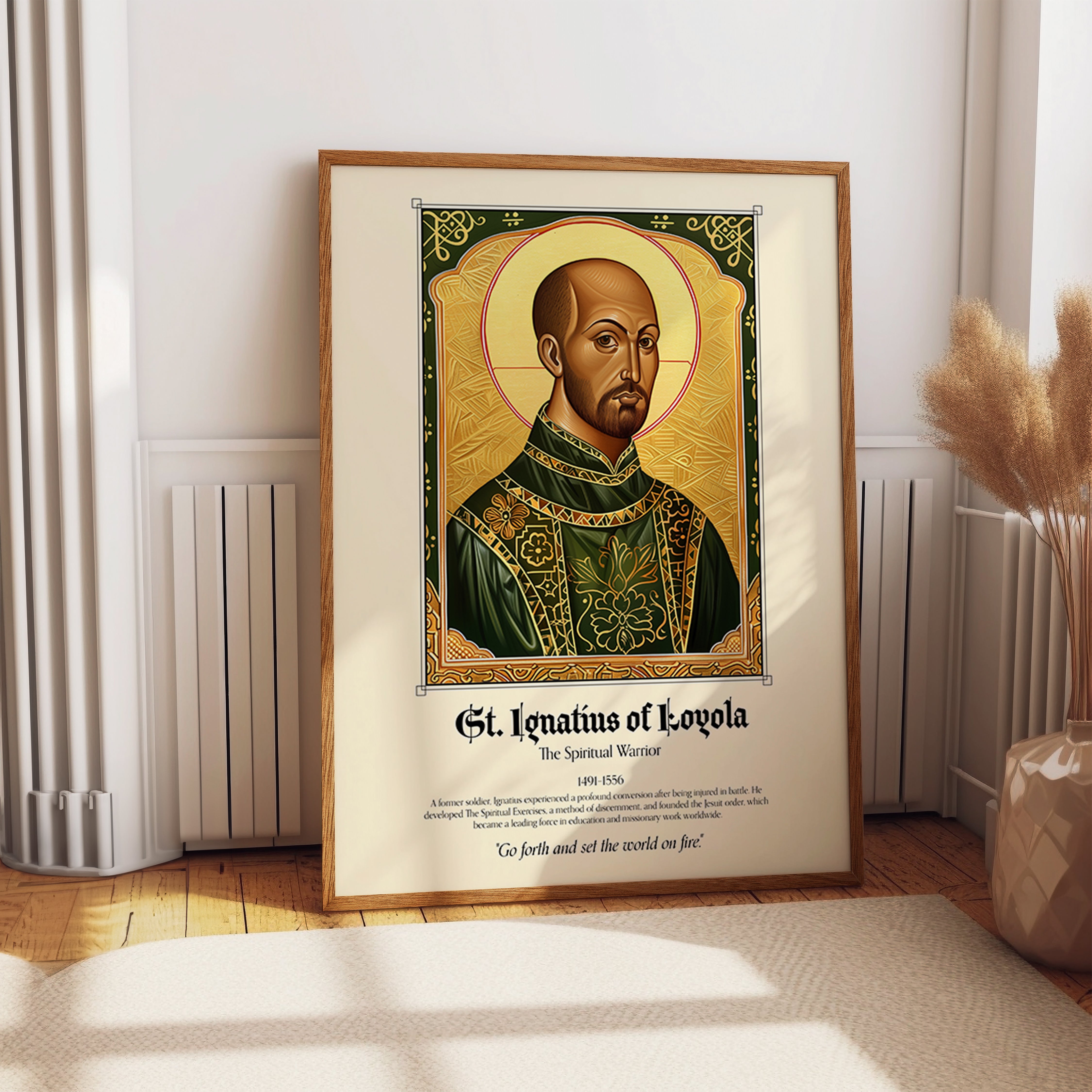 St. Ignatius of Loyola Poster – Jesuit Founder Catholic Icon Wall Art Print