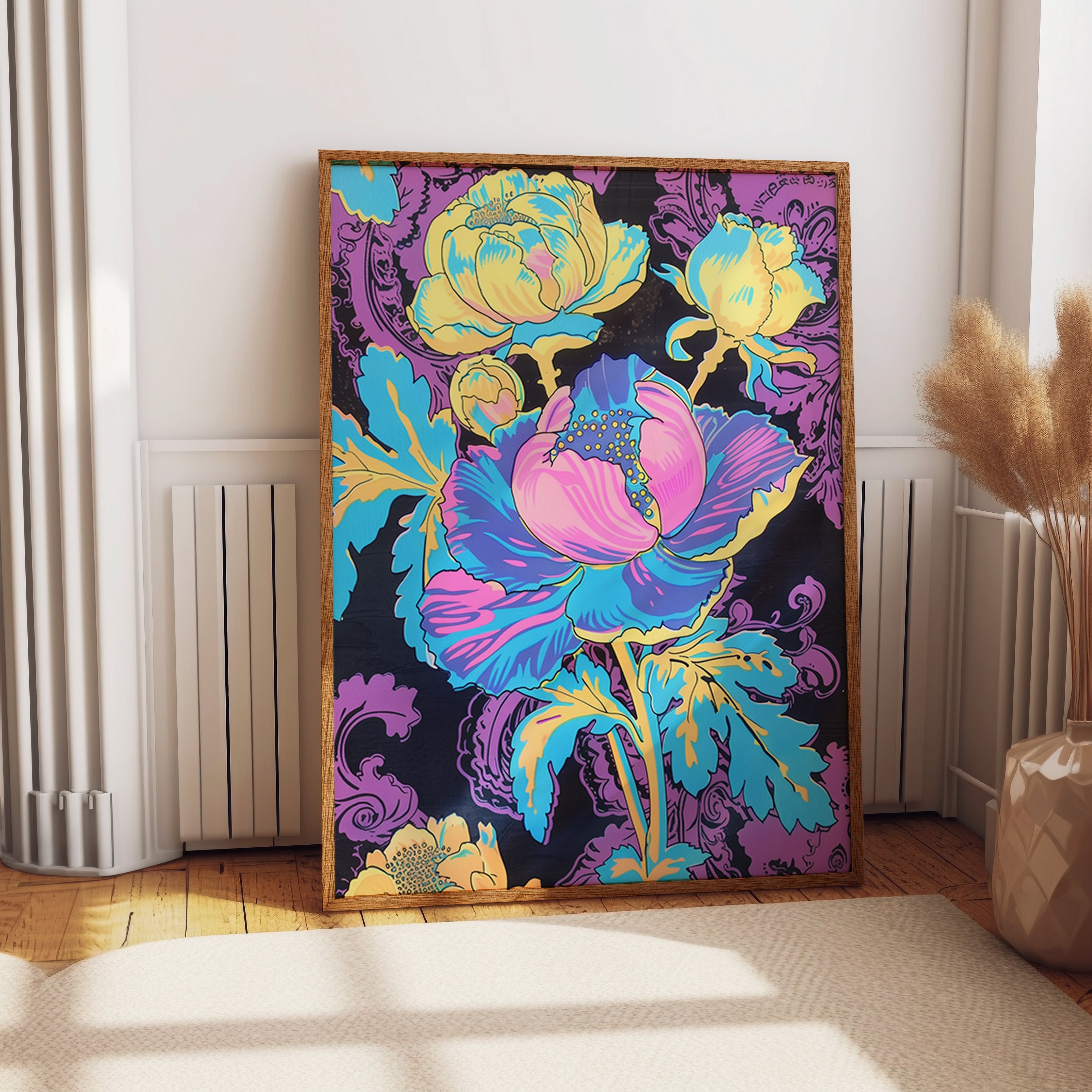 Vibrant Floral Pattern Print