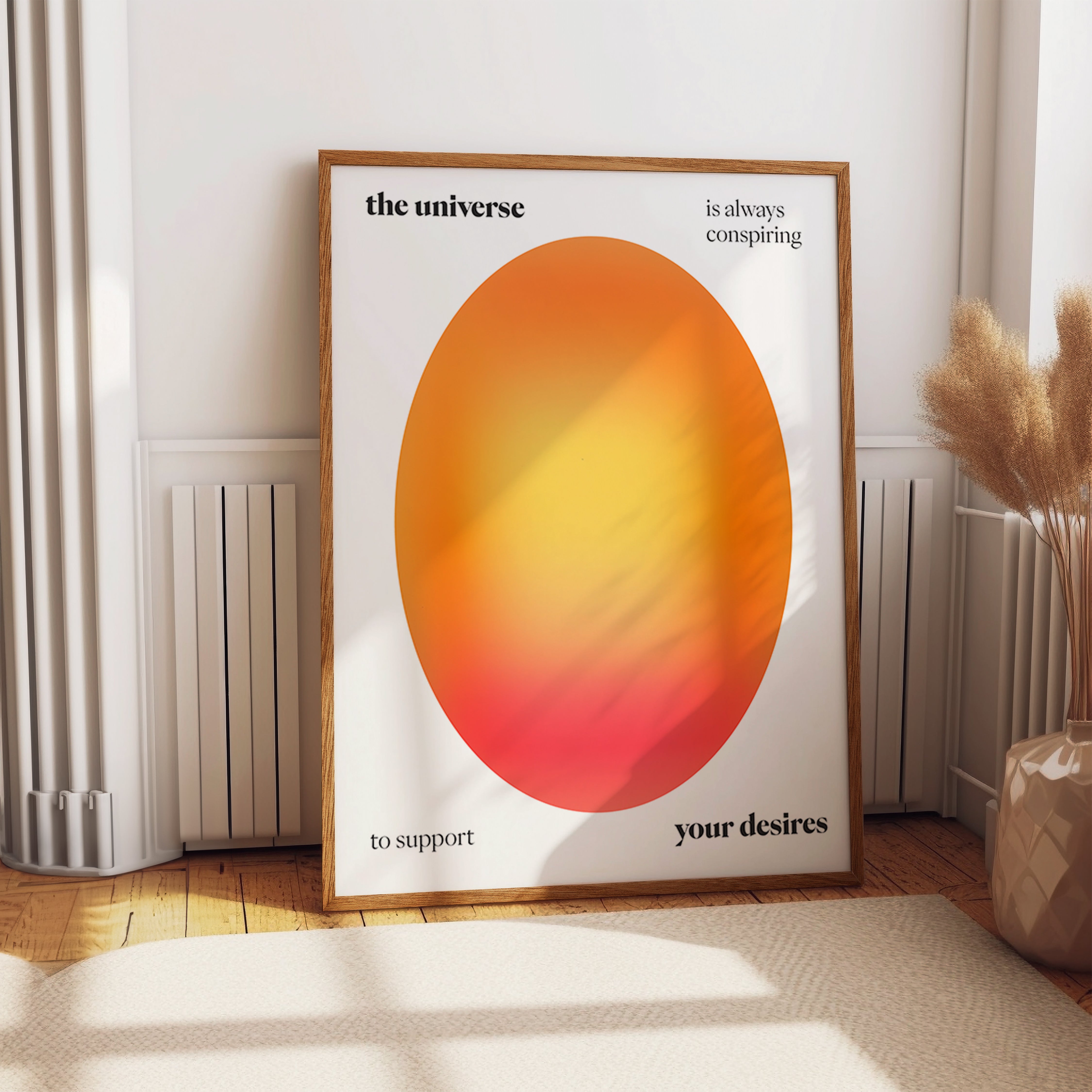The Universe Quote Poster – Minimalist Gradient Wall Art