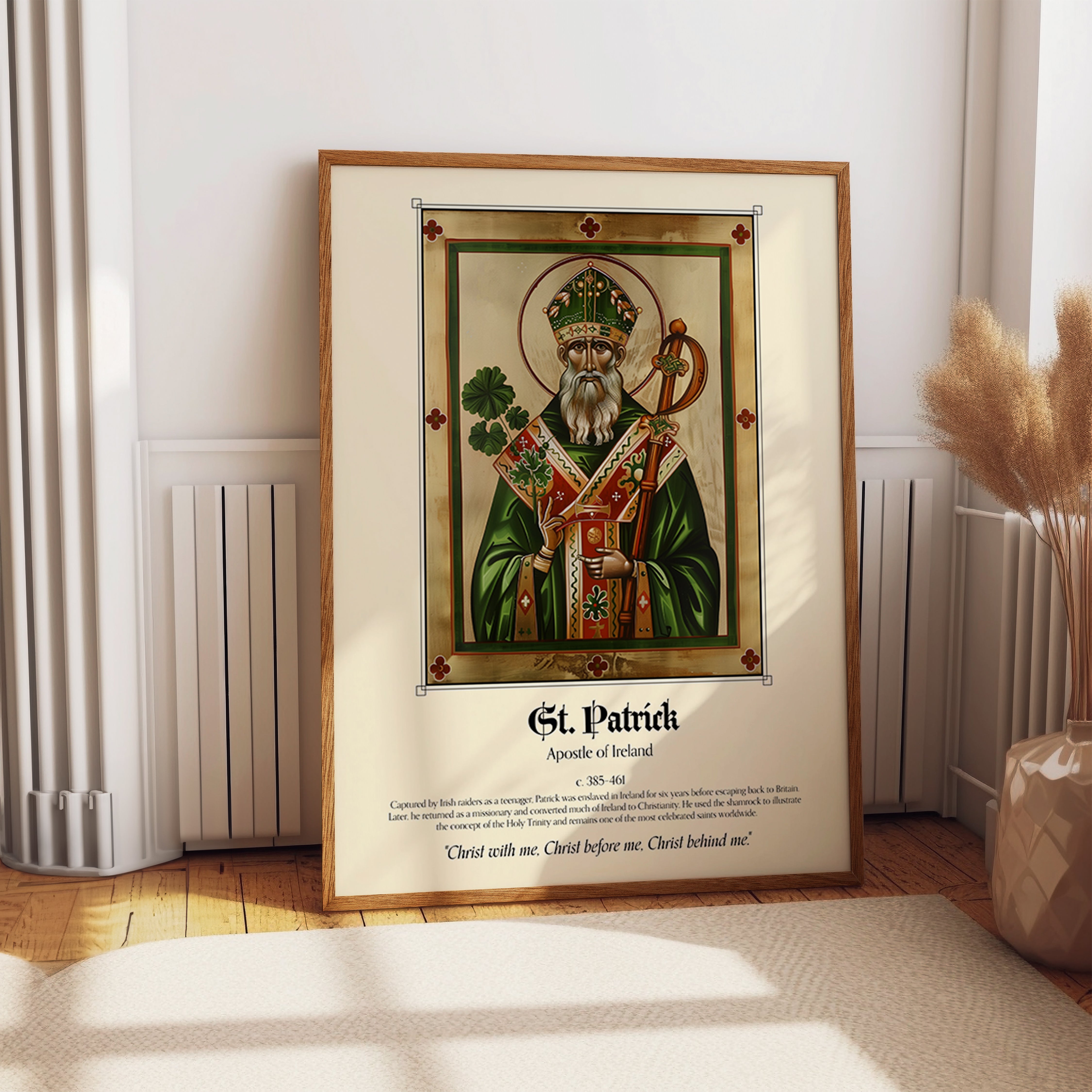 Saint Patrick of Ireland Poster - Apostle and Defender of the Faith Print