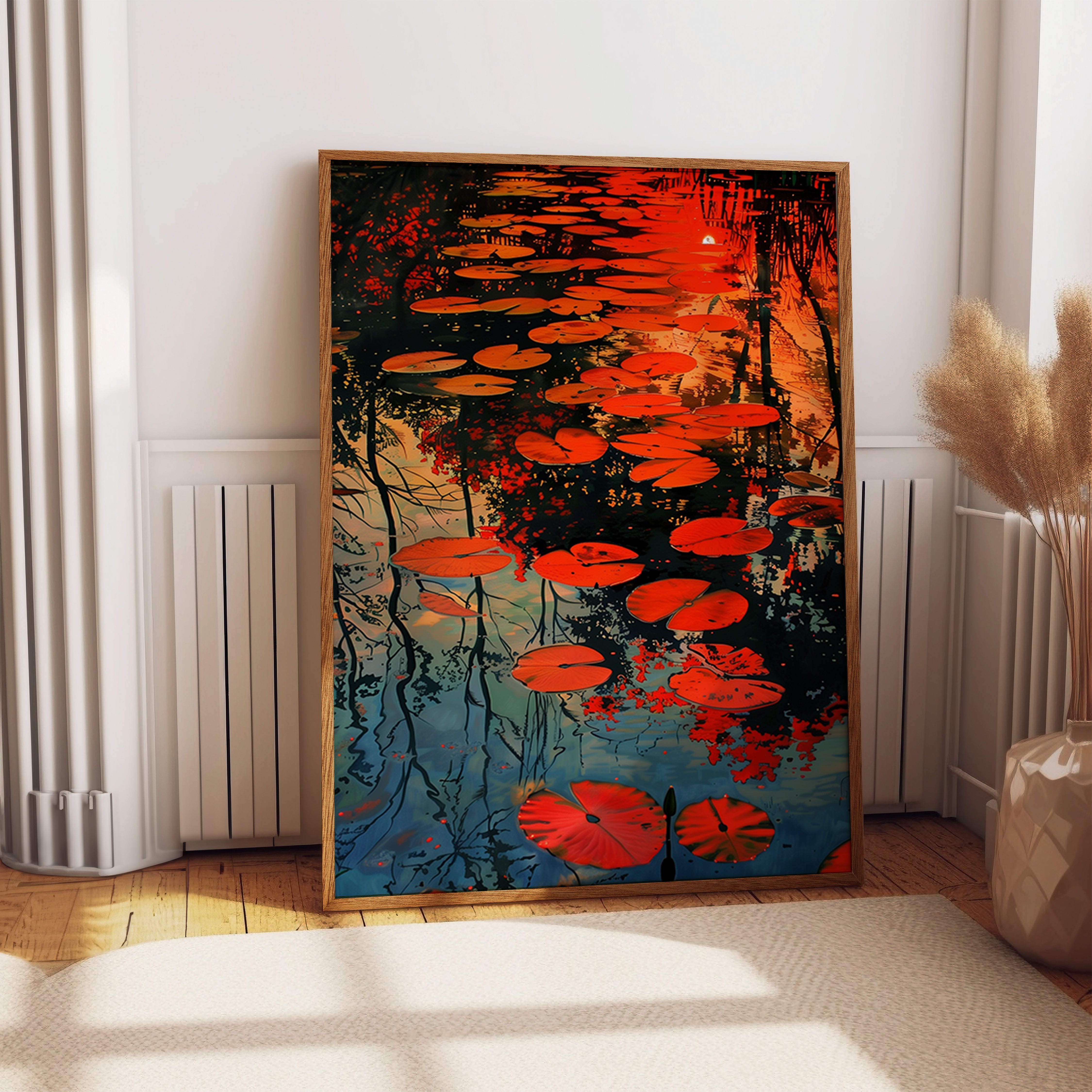 Sunset Water Lilies Print