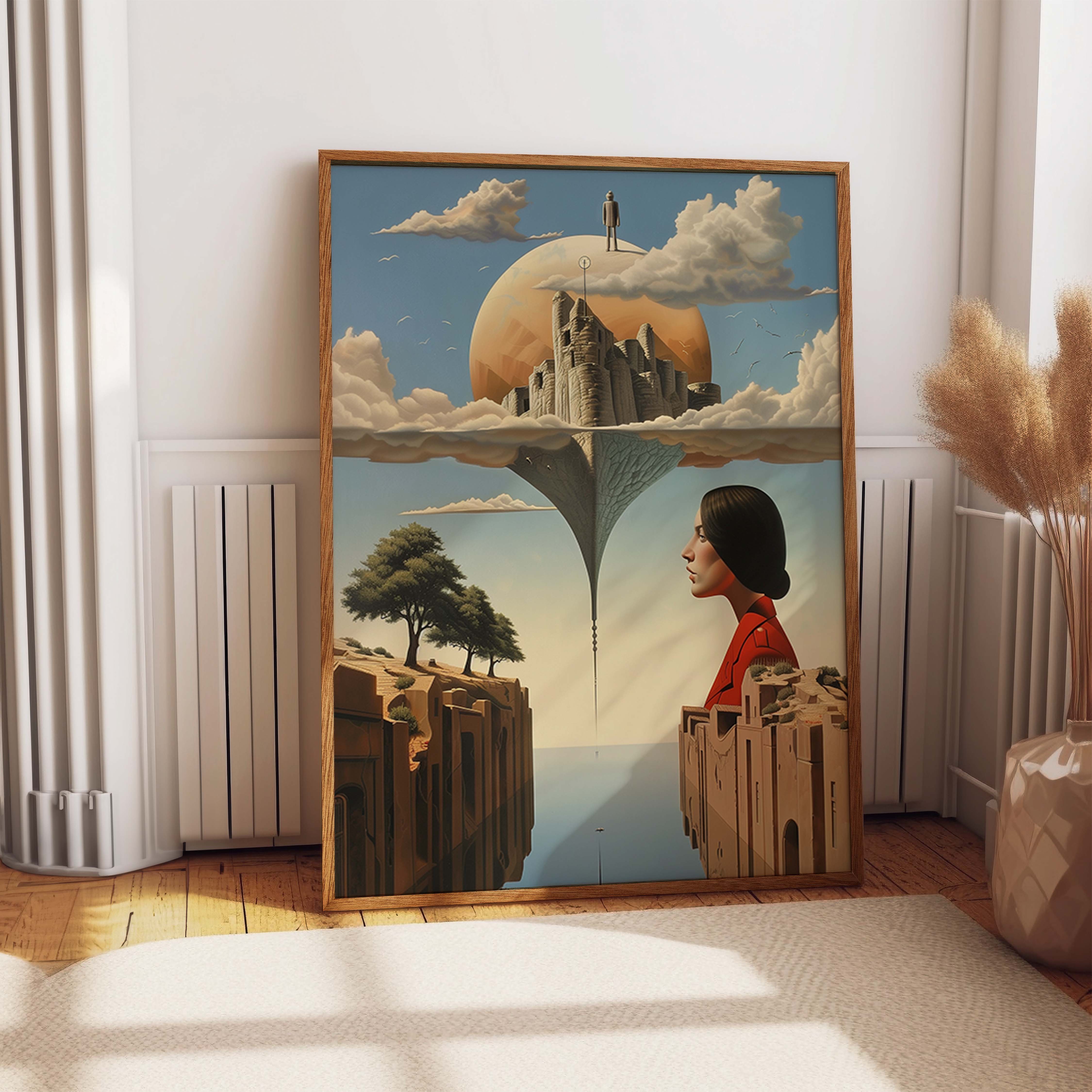 Surreal Floating Castle Dreamscape Conceptual Art Print