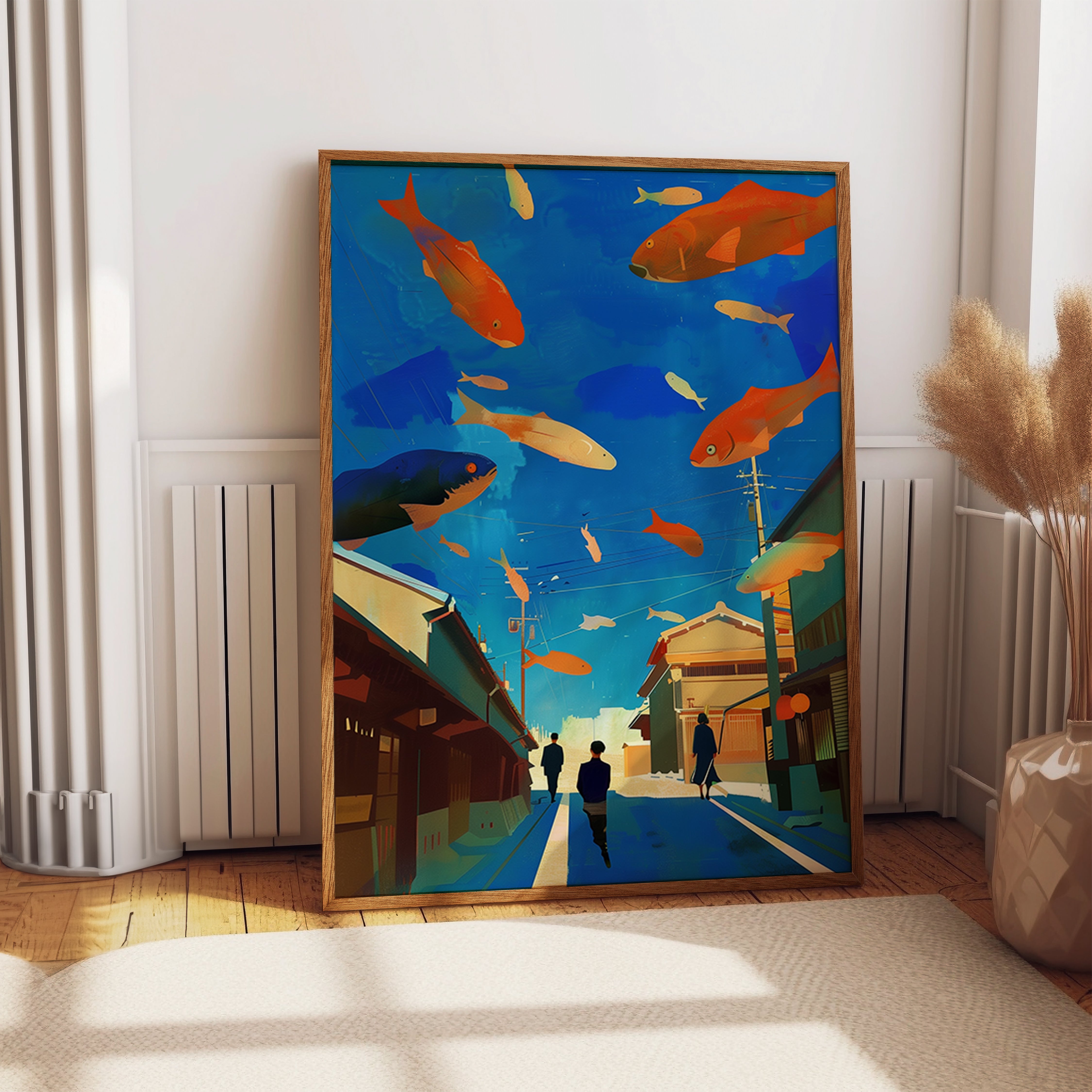 Surreal Floating Fish Print