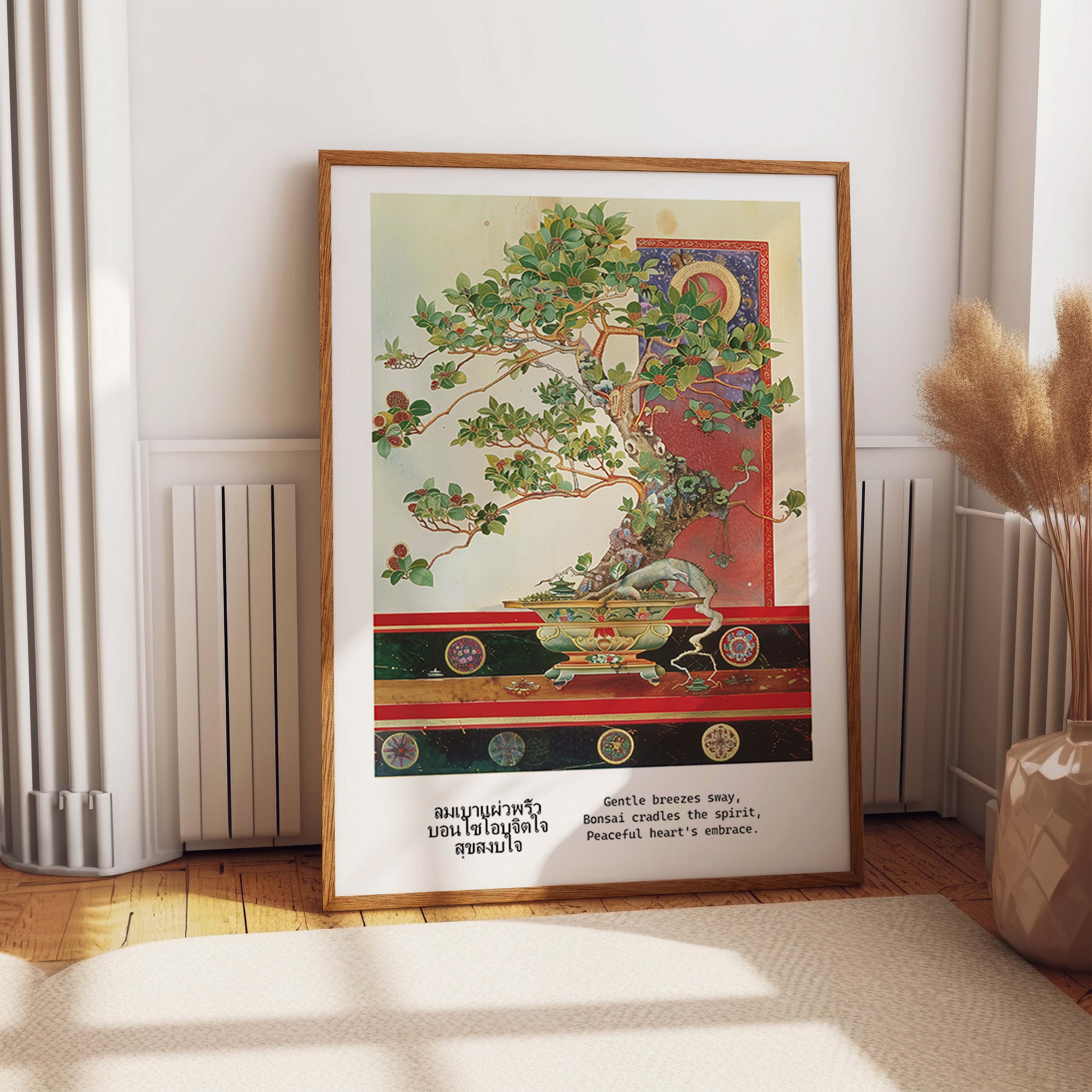 Bonsai Spirit Peaceful Embrace Thai Print