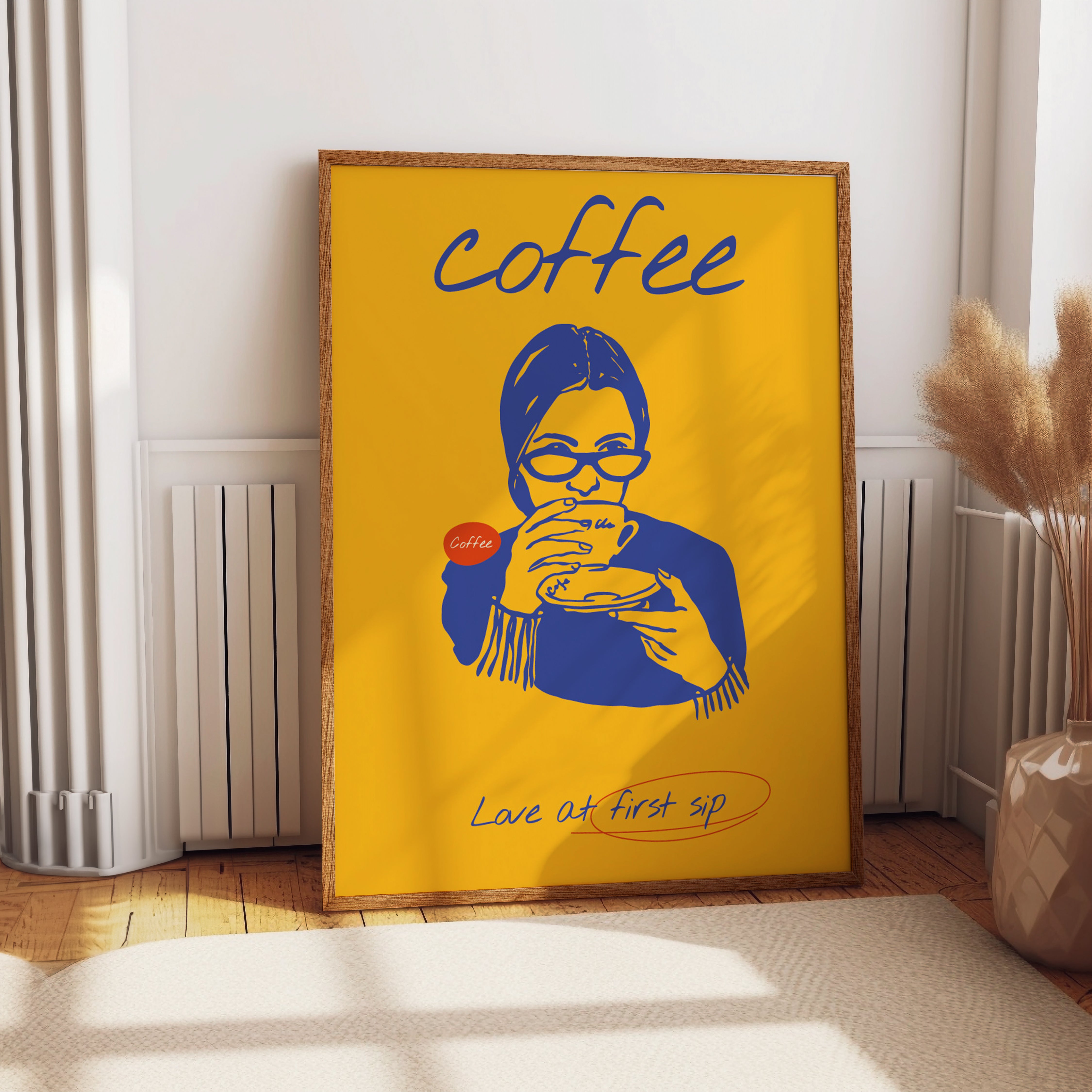 Impression d'art sur le café