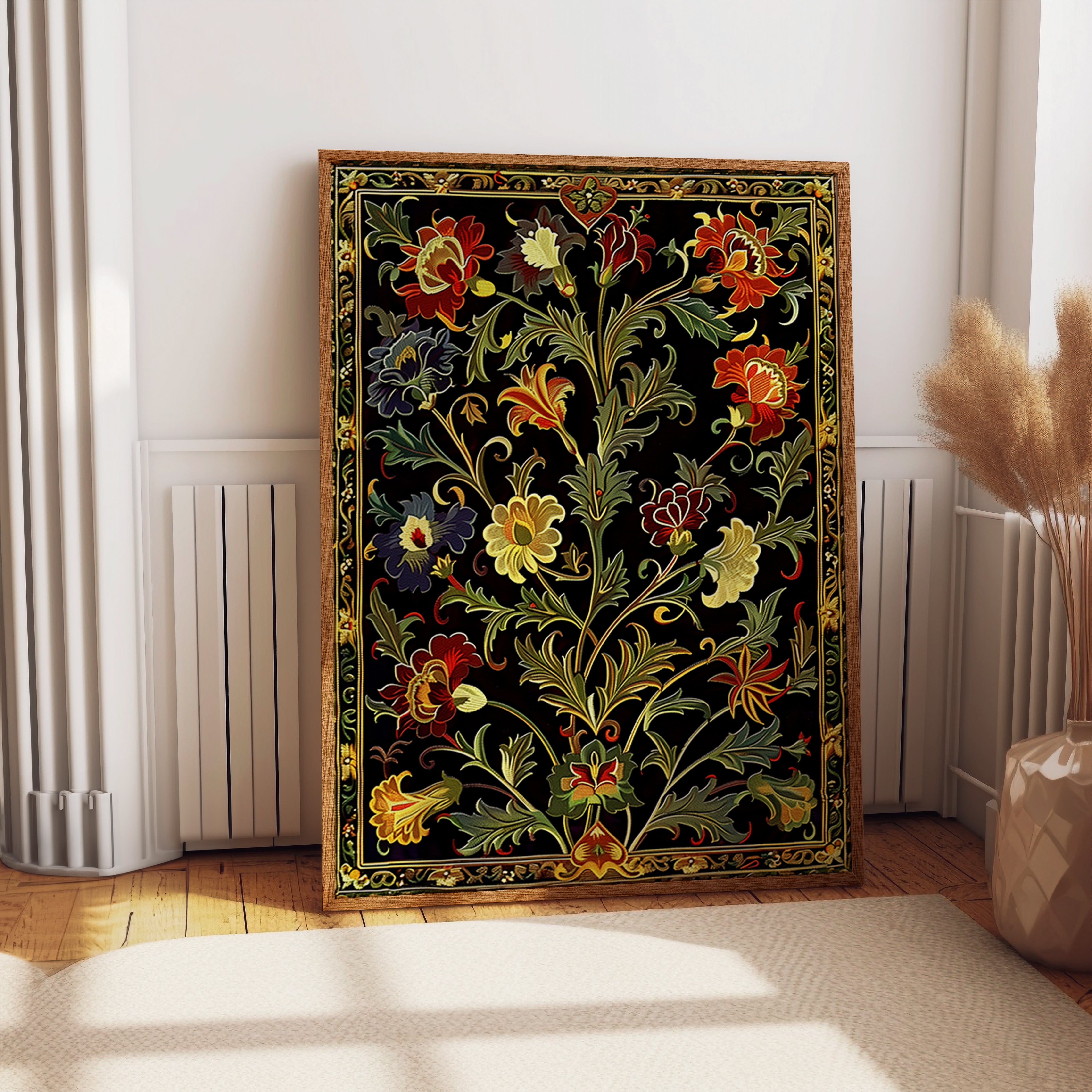 Ornate Baroque Floral Tapestry Print