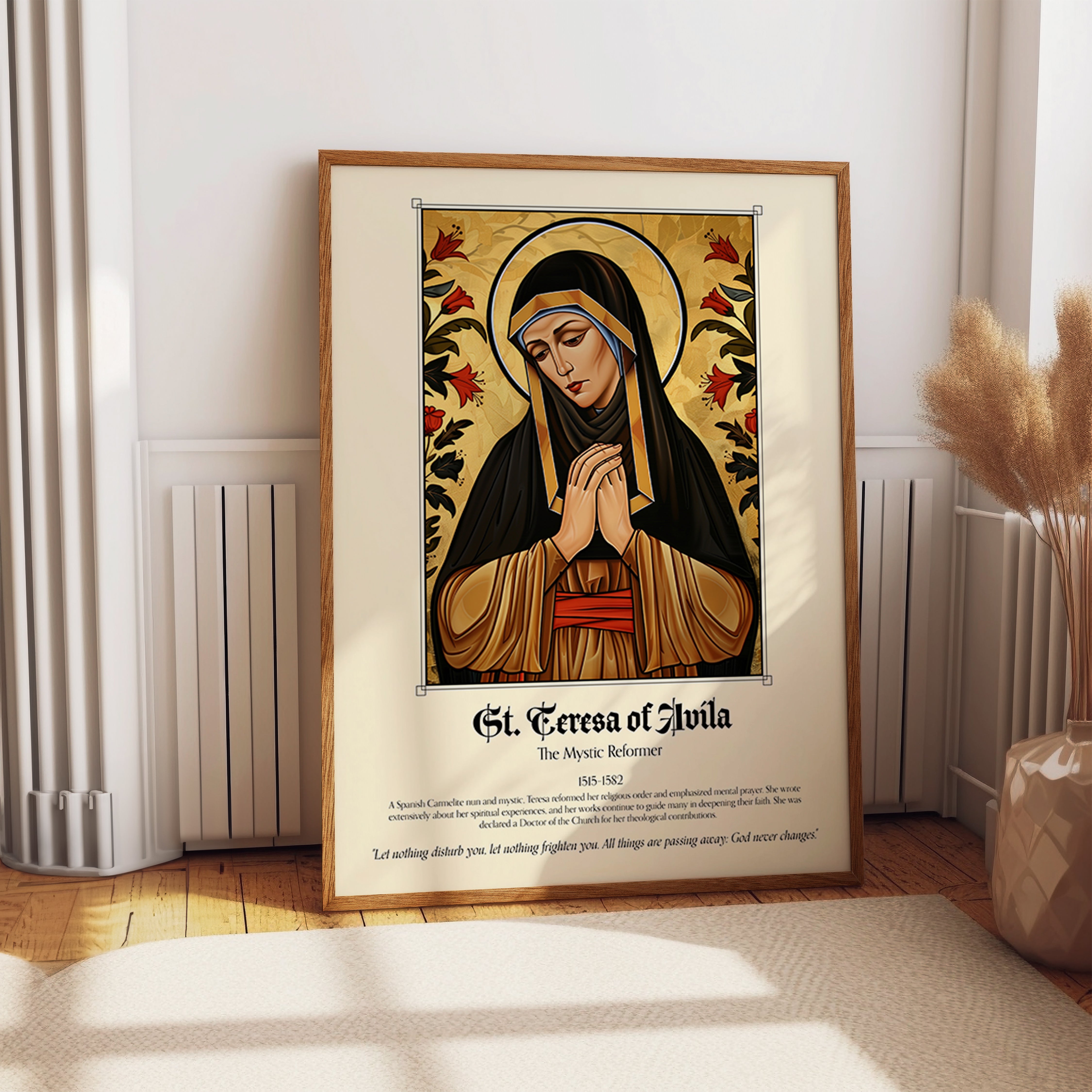 Saint Teresa of Ávila Poster - Mystic Reformer and Doctor of the Church Print