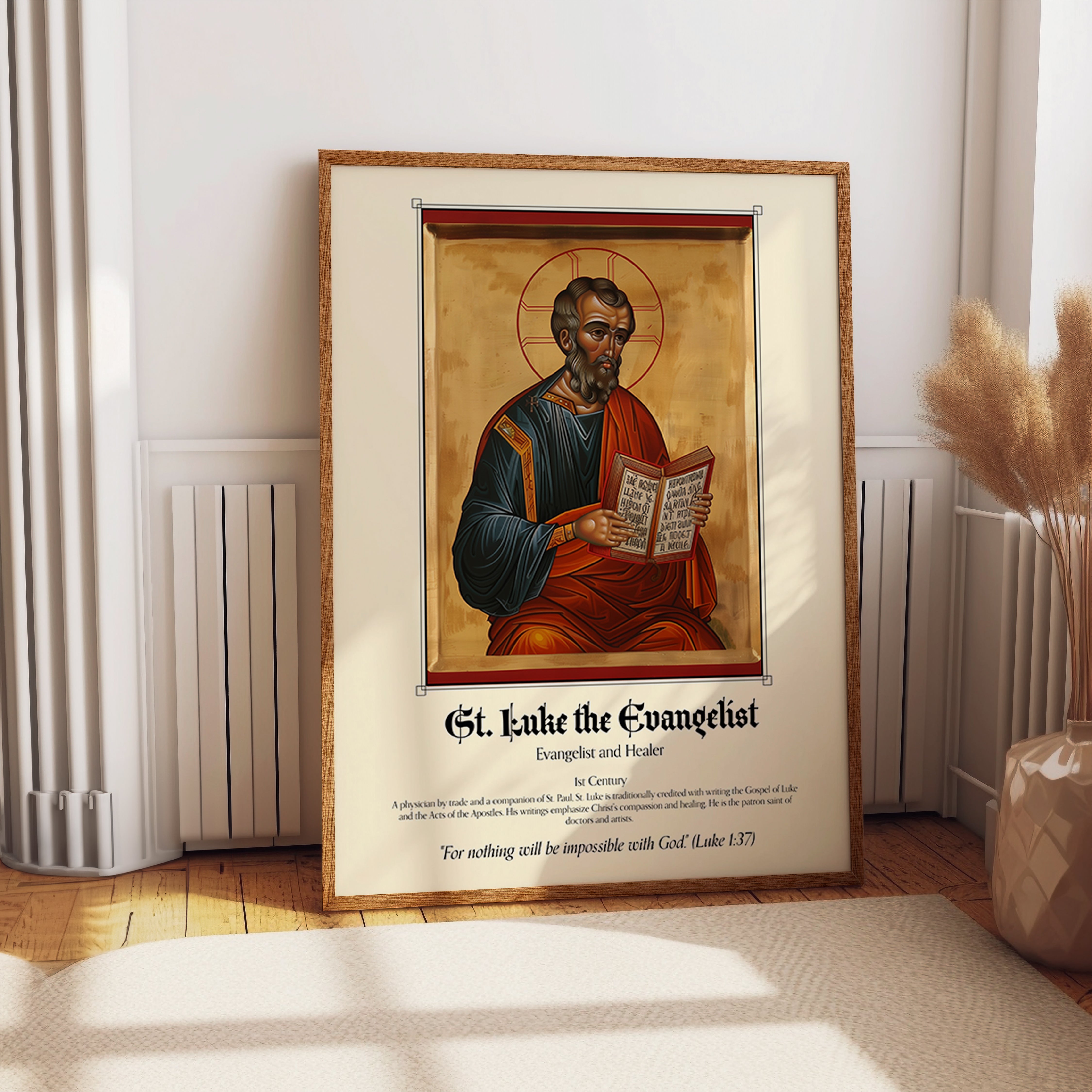 Saint Luke the Evangelist Poster - Patron of Healers and Artists Print