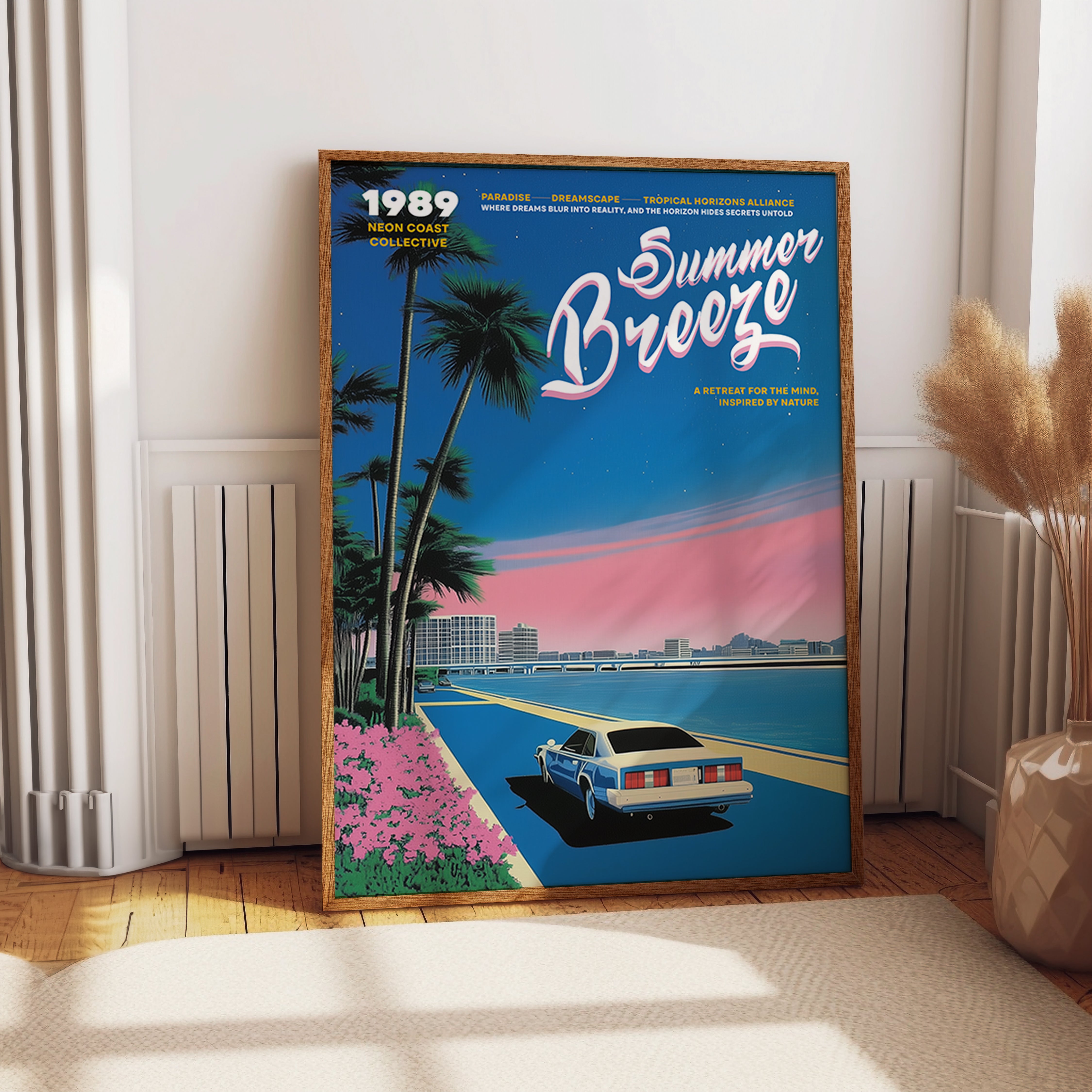 Summer Breeze Coastal Drive Sunset Vibes Print