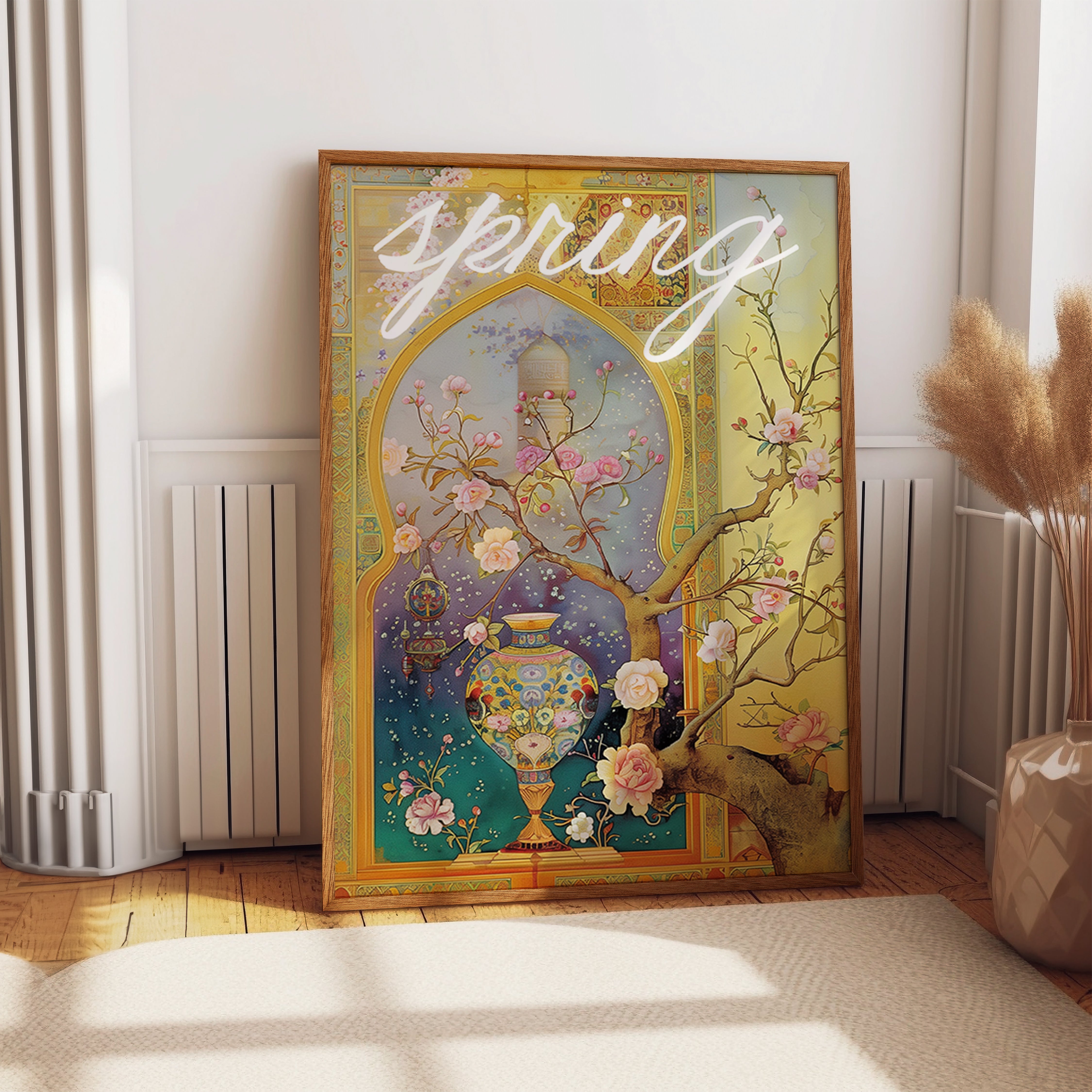 Persian Floral Spring Aesthetic Print