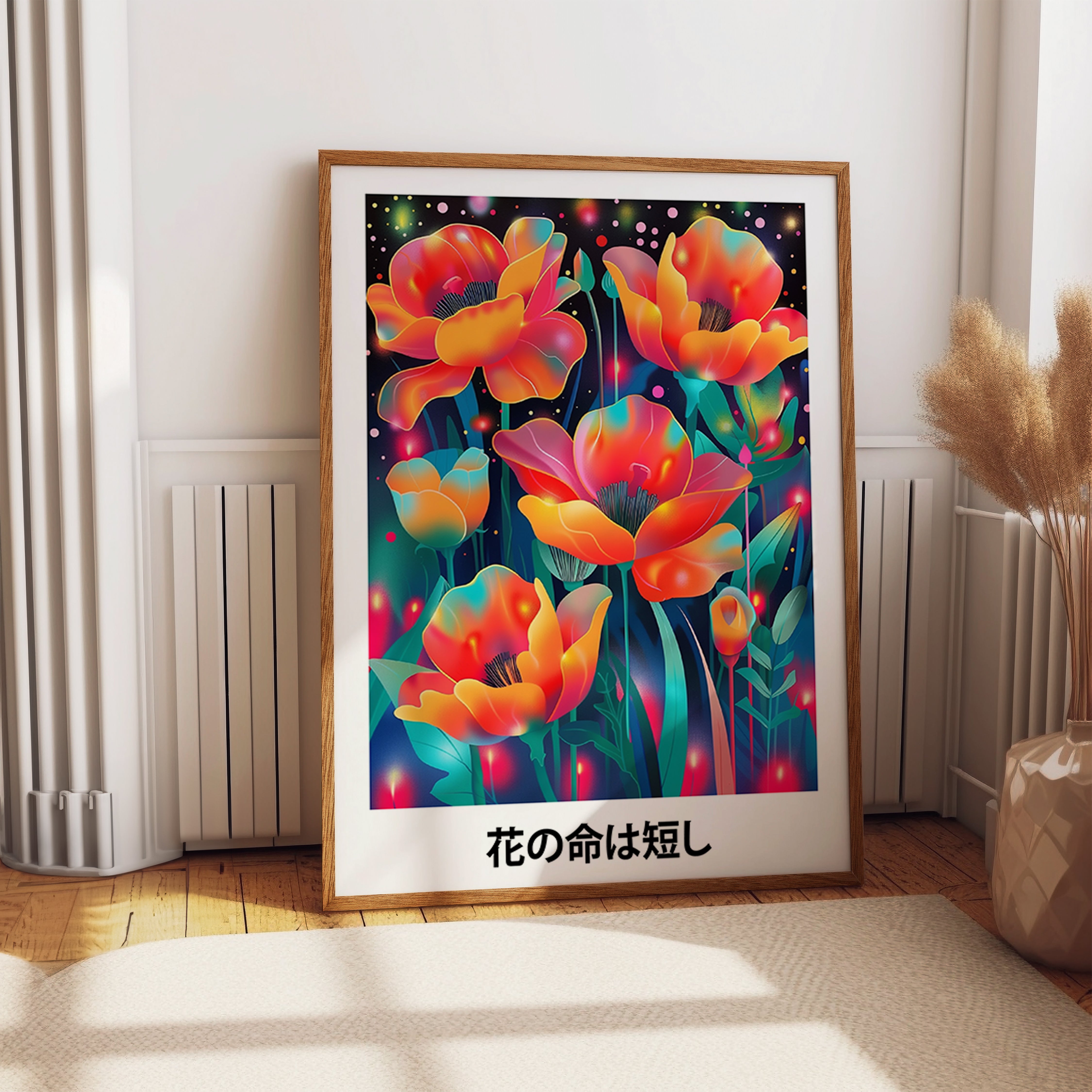 Neon Bloom Fantasy Print