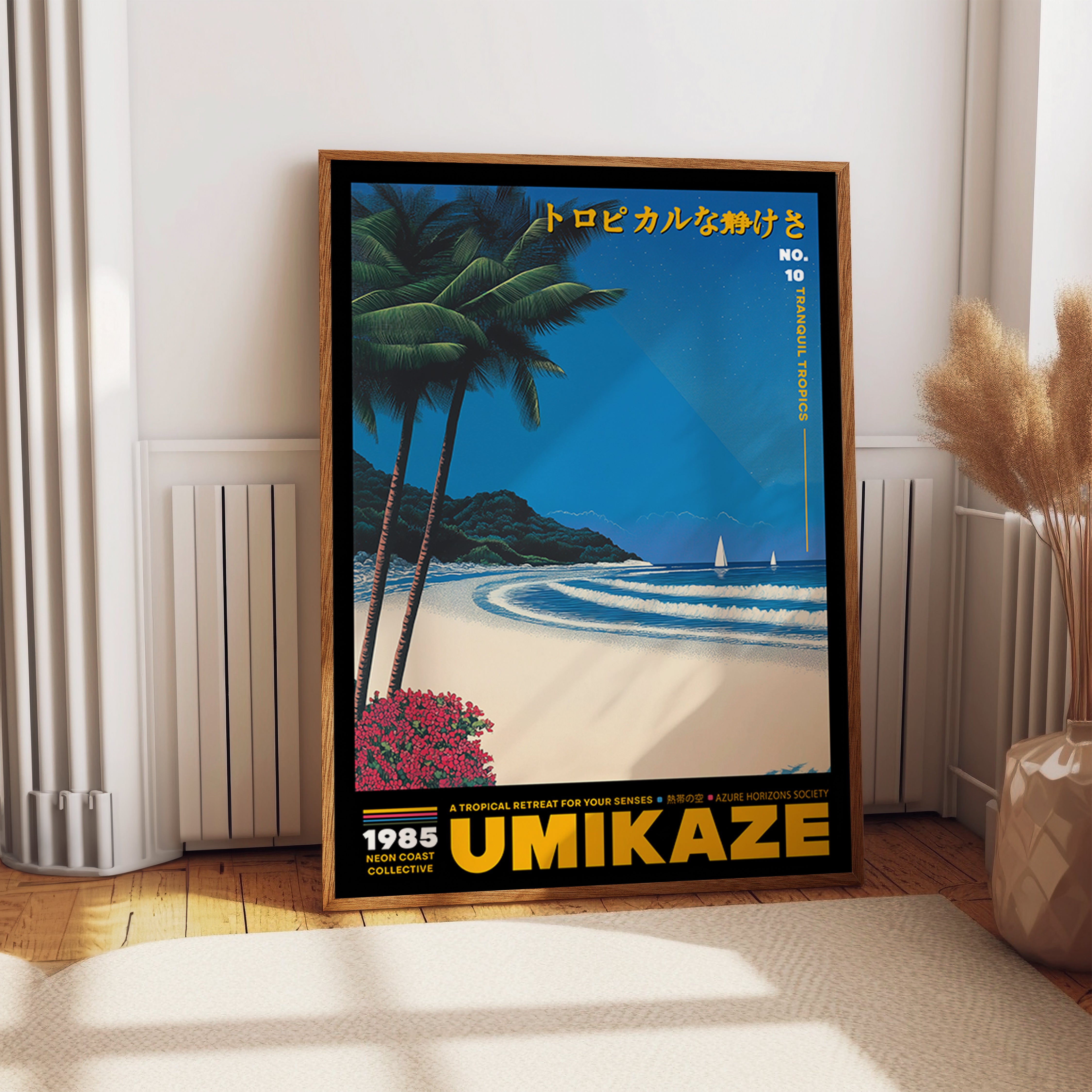 Umikaze Tropical Breeze Tranquil Beach Coastline Print