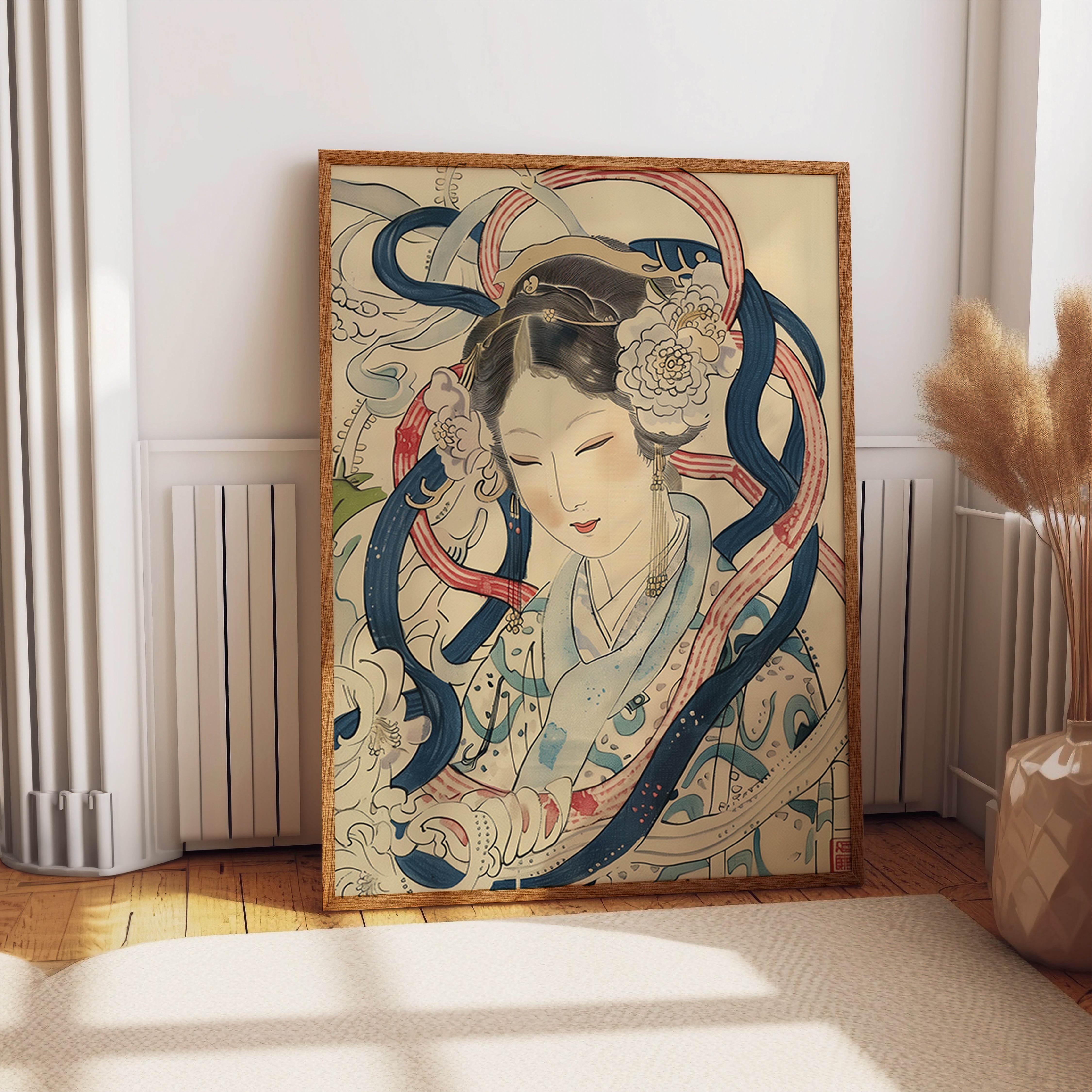 Elegant Asian Lady Portrait Wall Art Print