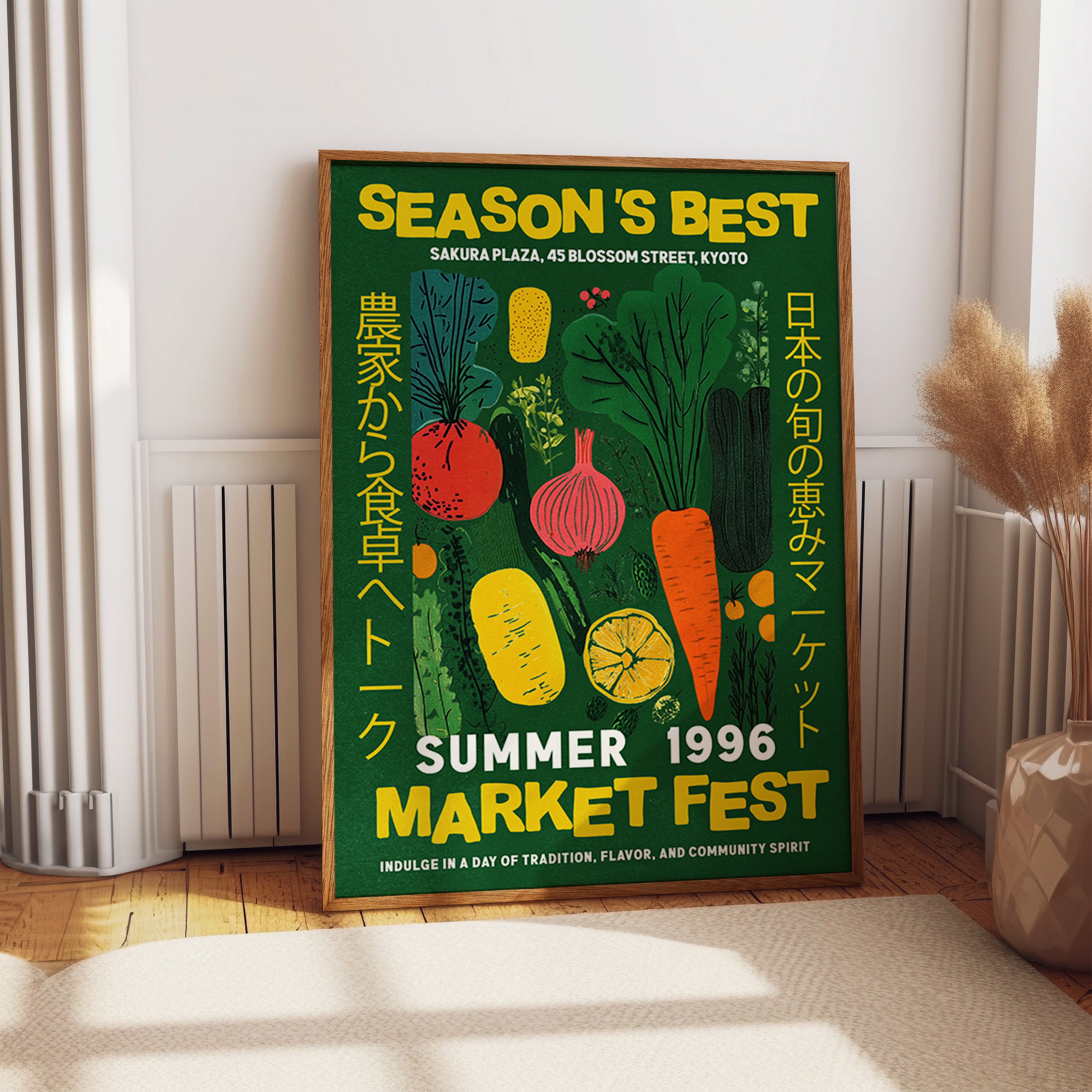 Japanese Summer Farmers Market Fest Print