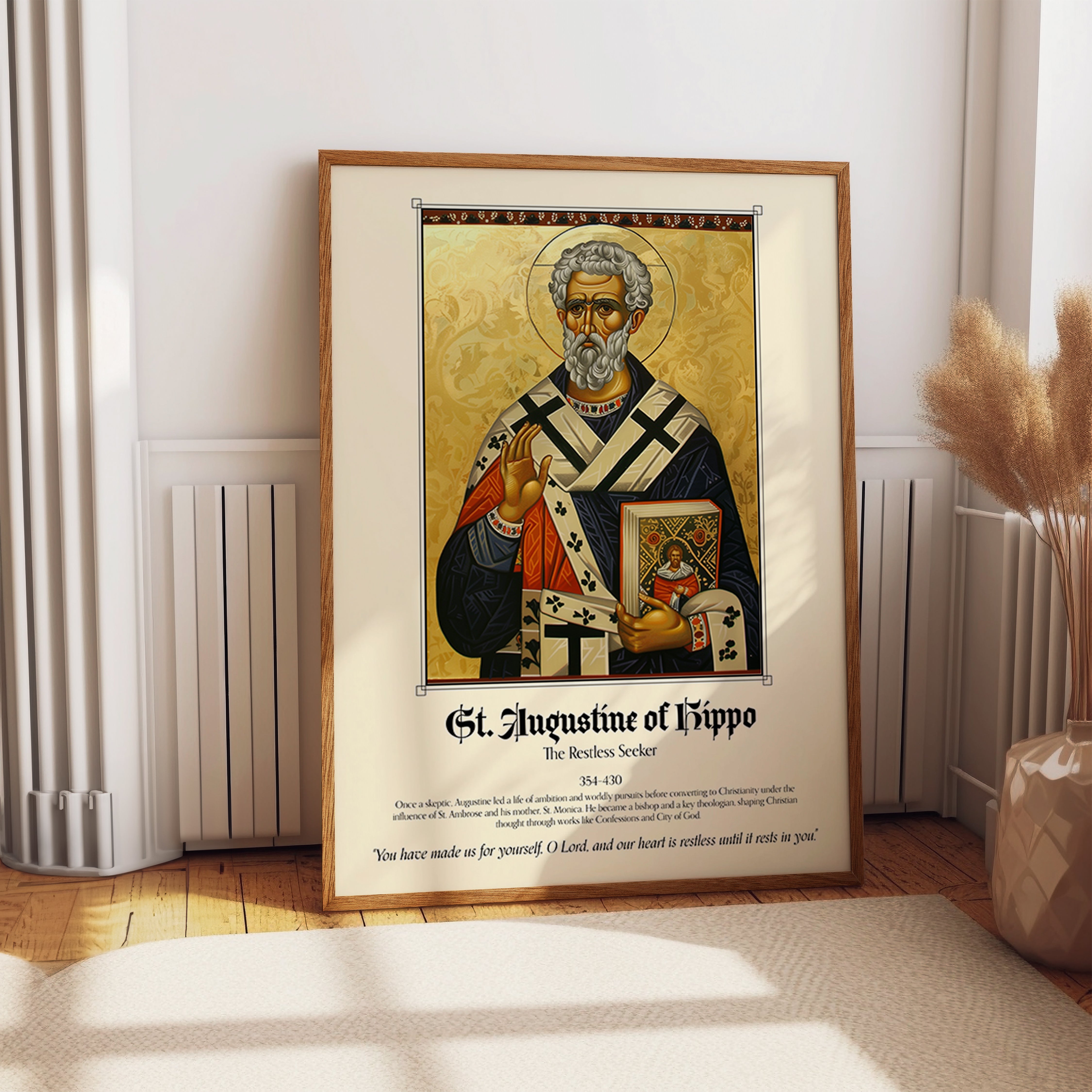 Saint Augustine of Hippo Poster - Theologian and Restless Seeker Print