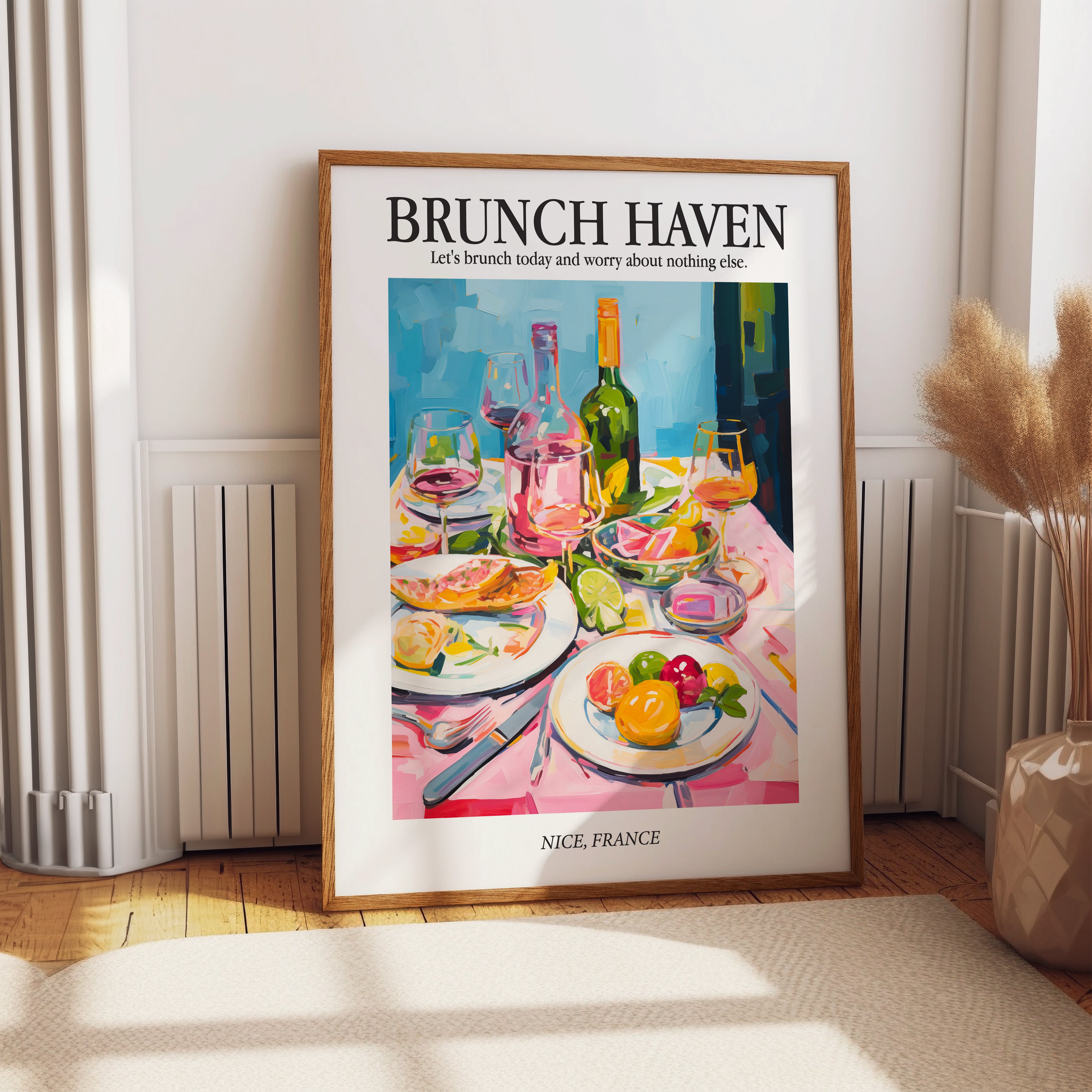 Colorful French Riviera Dining Art Print
