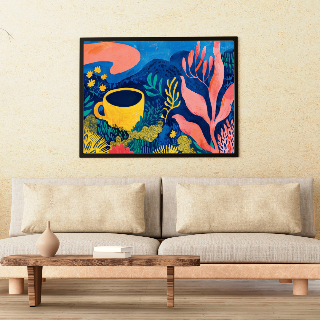 Vibrant Coffee Nature Print