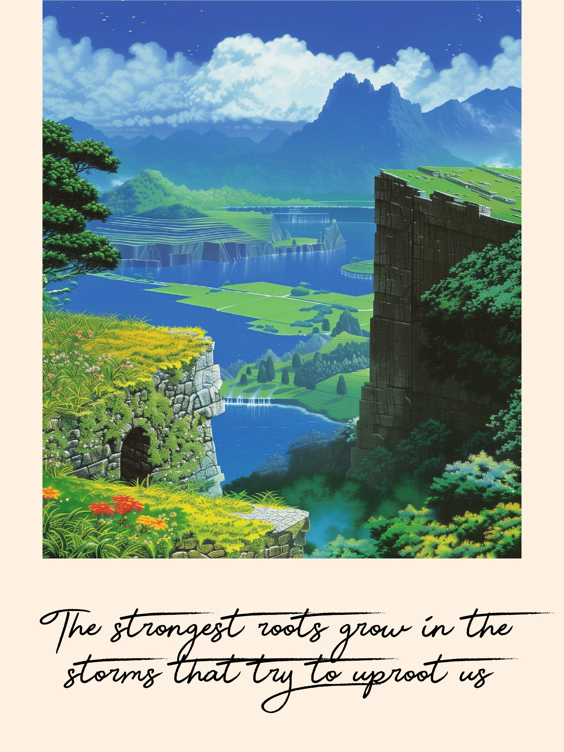 Mountain Ruins Strength Wisdom Wall Print