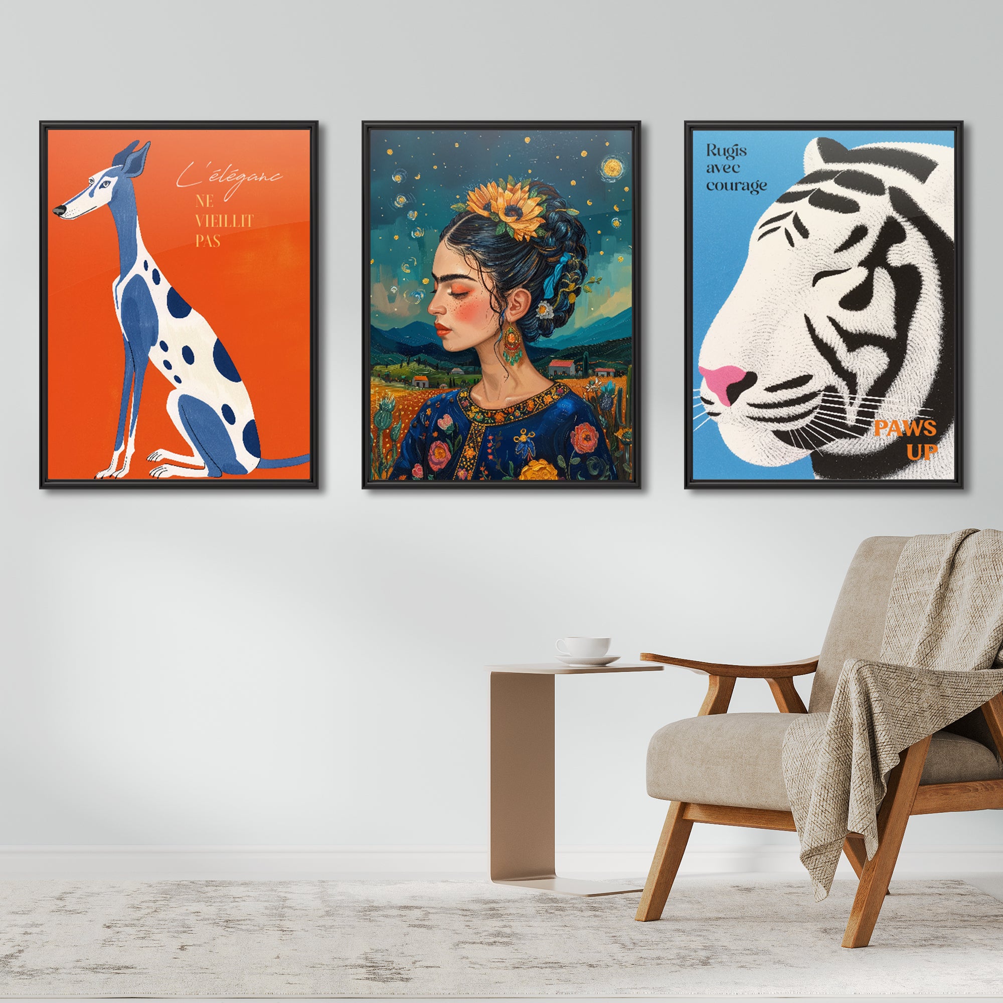 Maximalistische Galeriewand