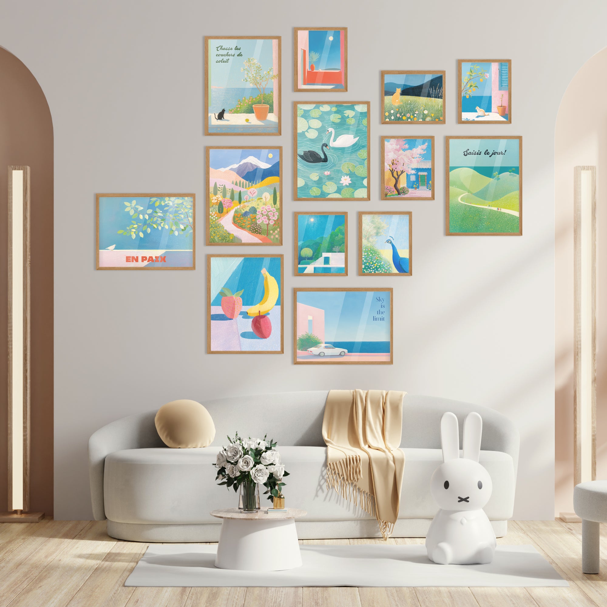 Pastel Serene Gallery Wall